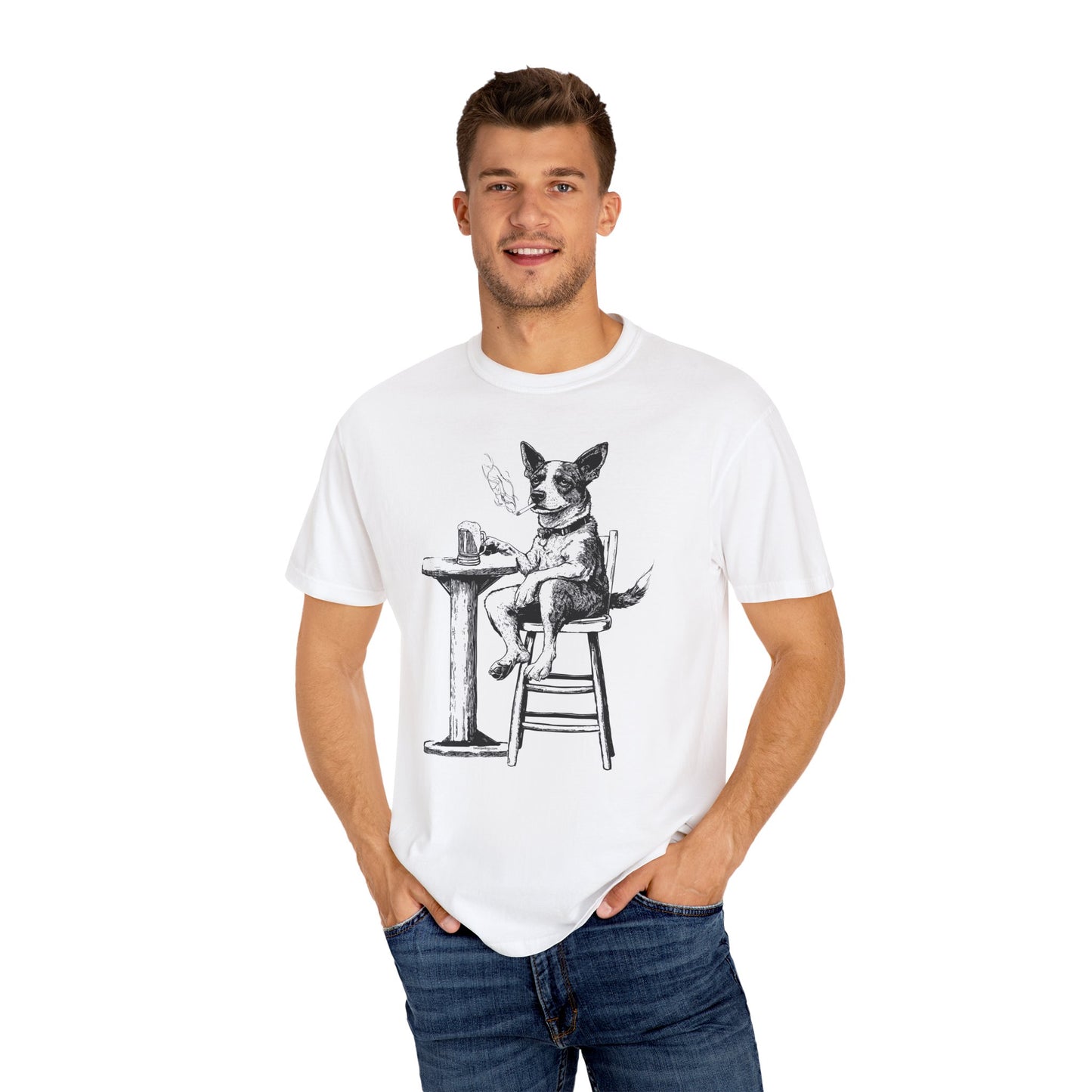 Dog Drinking Beer T-Shirt for Dog Lovers