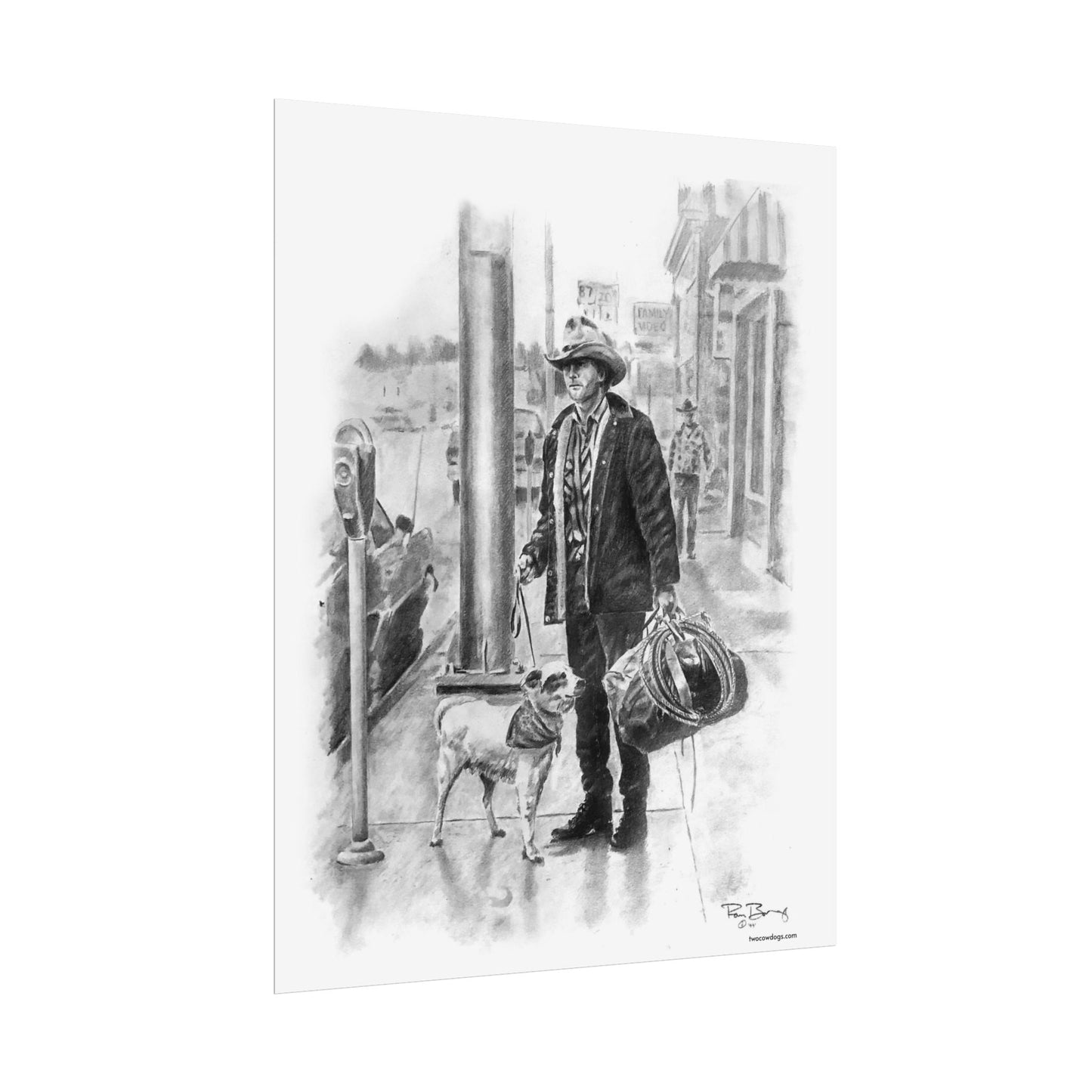 Montana Cowboy Lewistown Custom Print