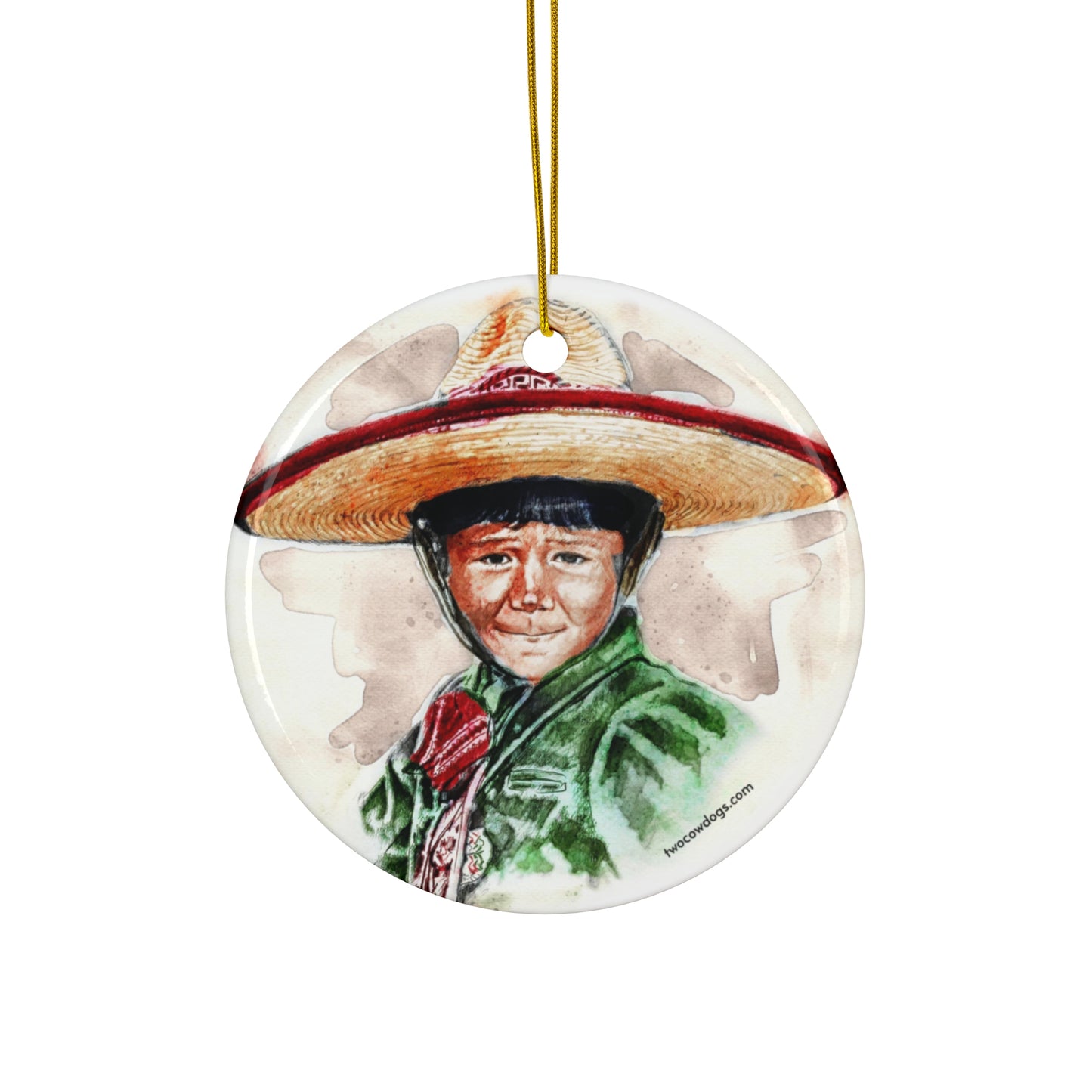 Little Charro, Ceramic Christmas Ornament