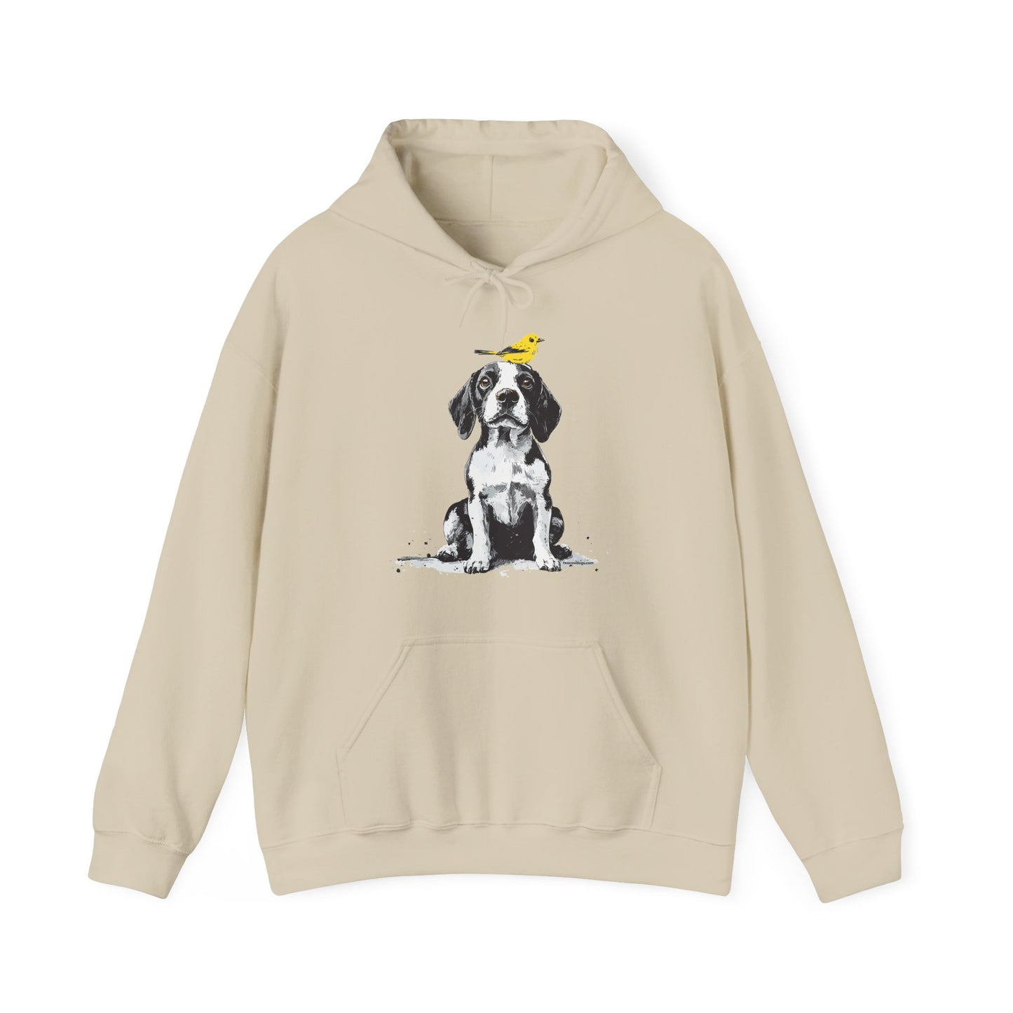 Beagle and Yellow Bird Soft Hoodie