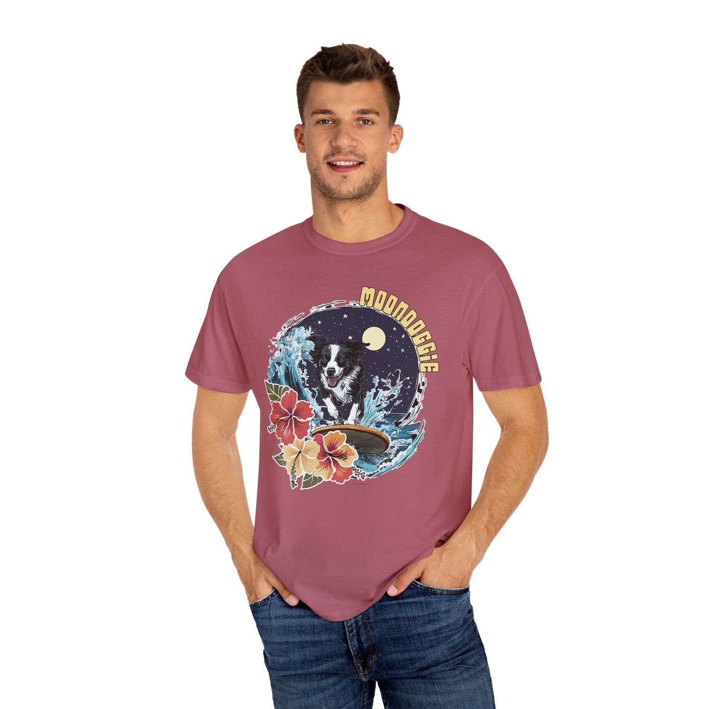 Summer Vibes Surfing Border Collie T-shirt - Unisex