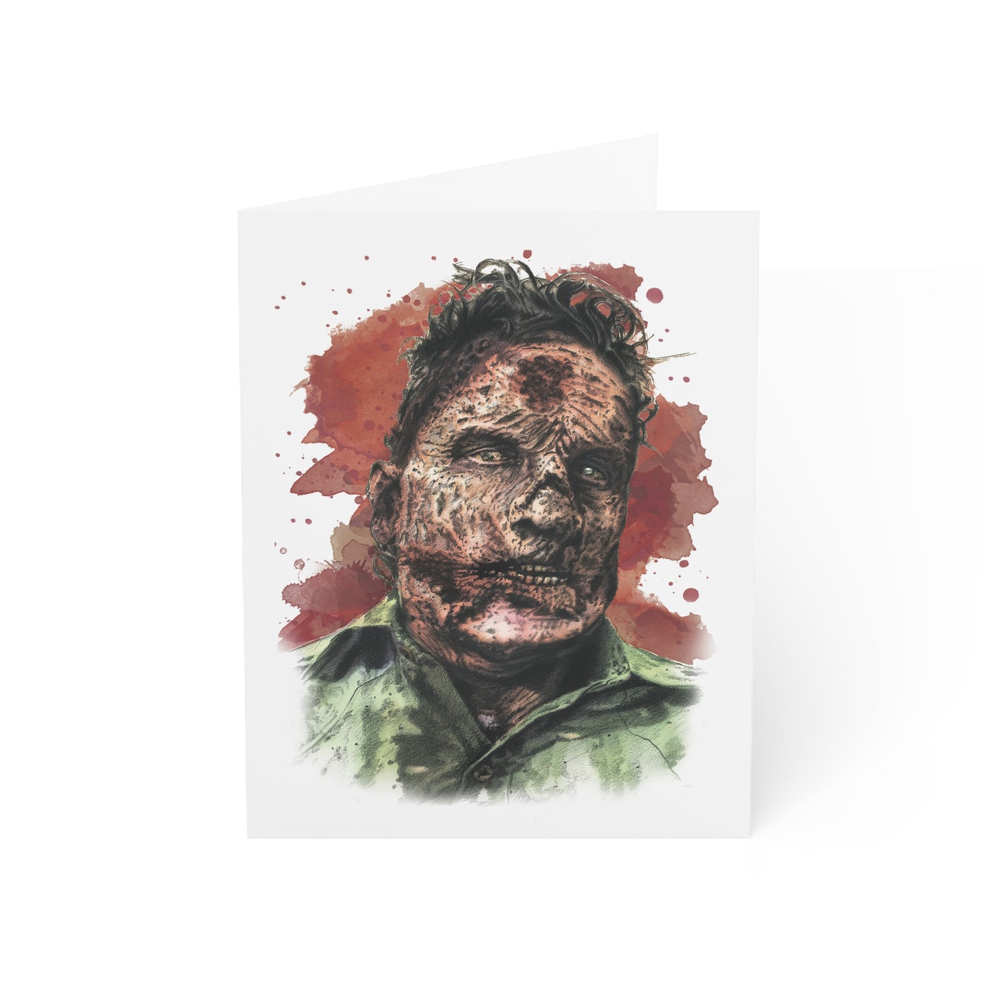 Notecard Set - Ron Zombie Blank Greeting Cards (1, 10, 30, and 50pcs)