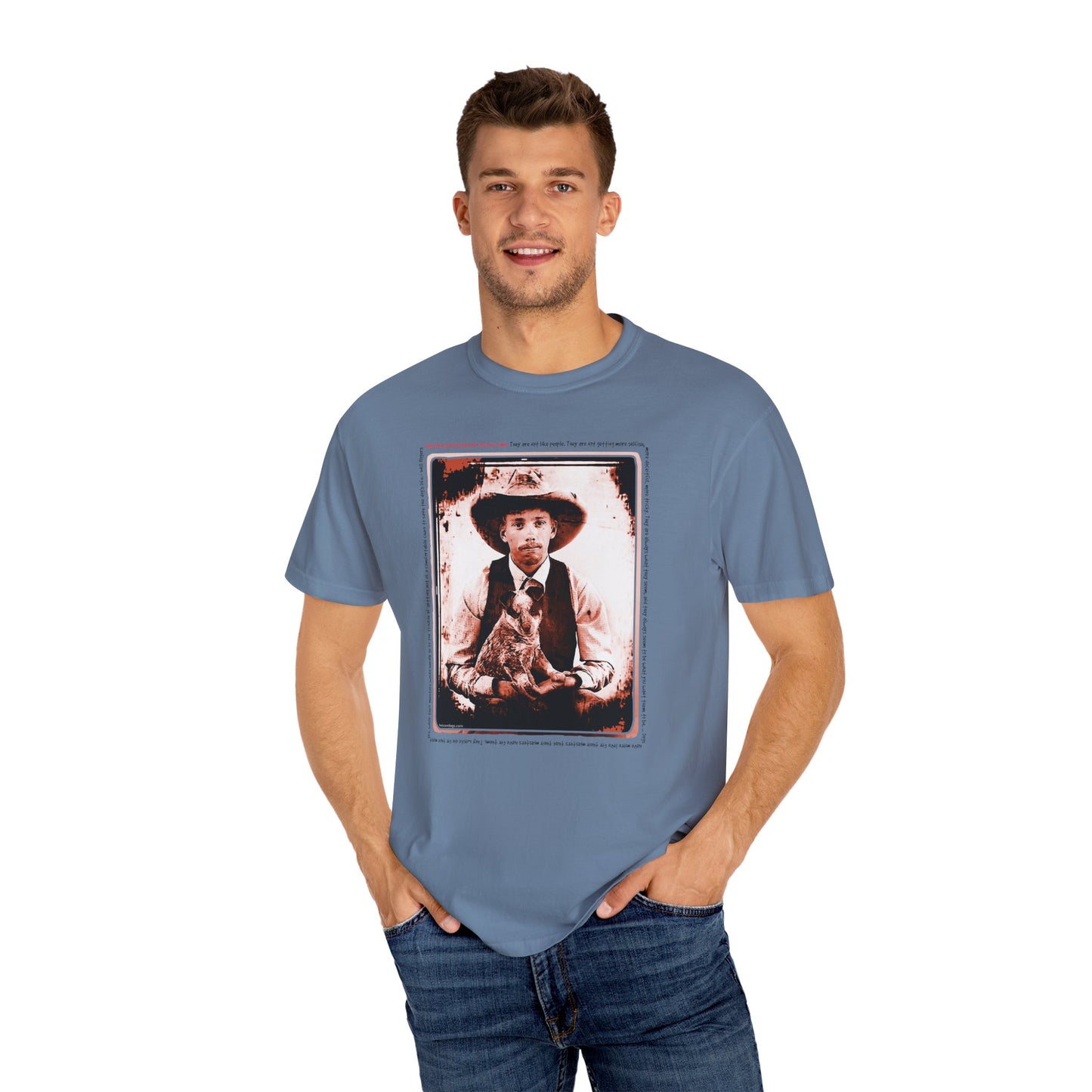 Vintage Cowboy and Heeler Puppy Tee Shirt