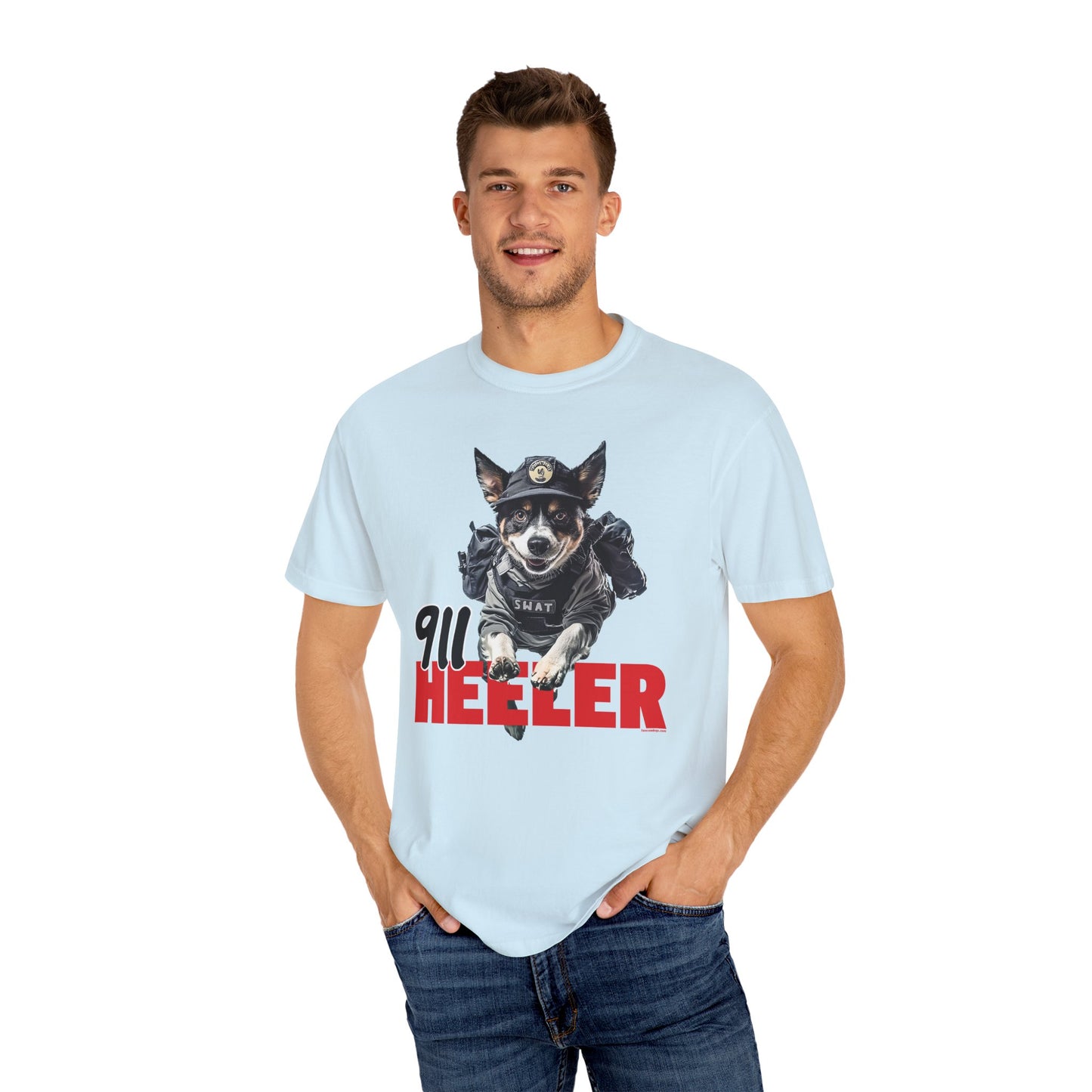 Heeler 911 Unisex T-shirt - Police Dog Design