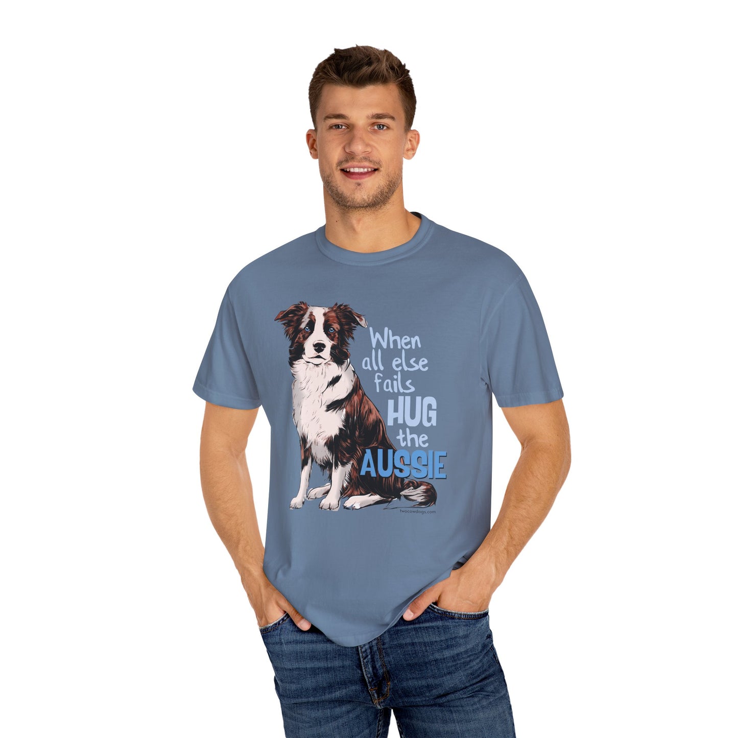 Australian Shepherd, Aussie Hug Unisex T-shirt