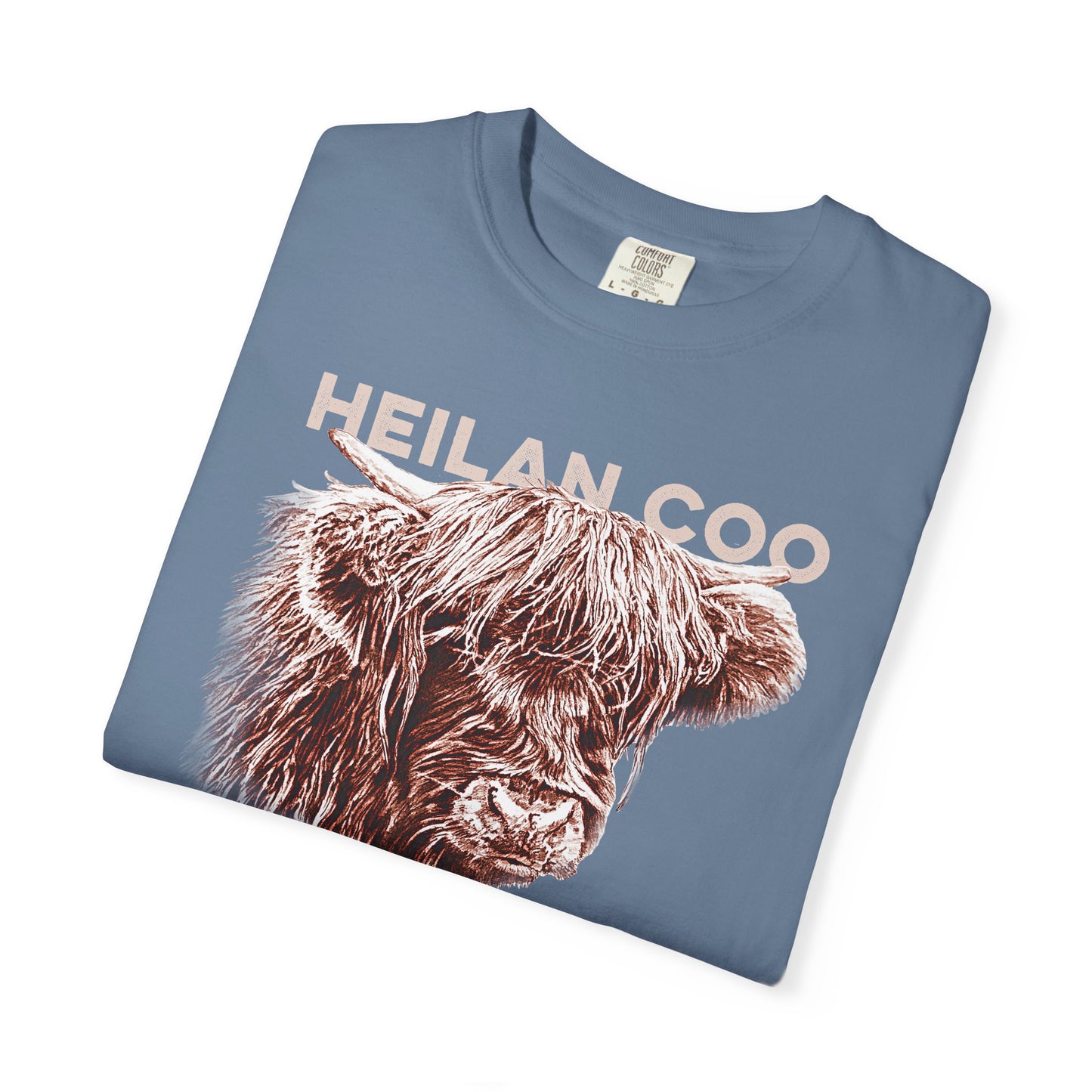 Scottish Highland Cow, Heilan Coo, Garment-Dyed T-shirt
