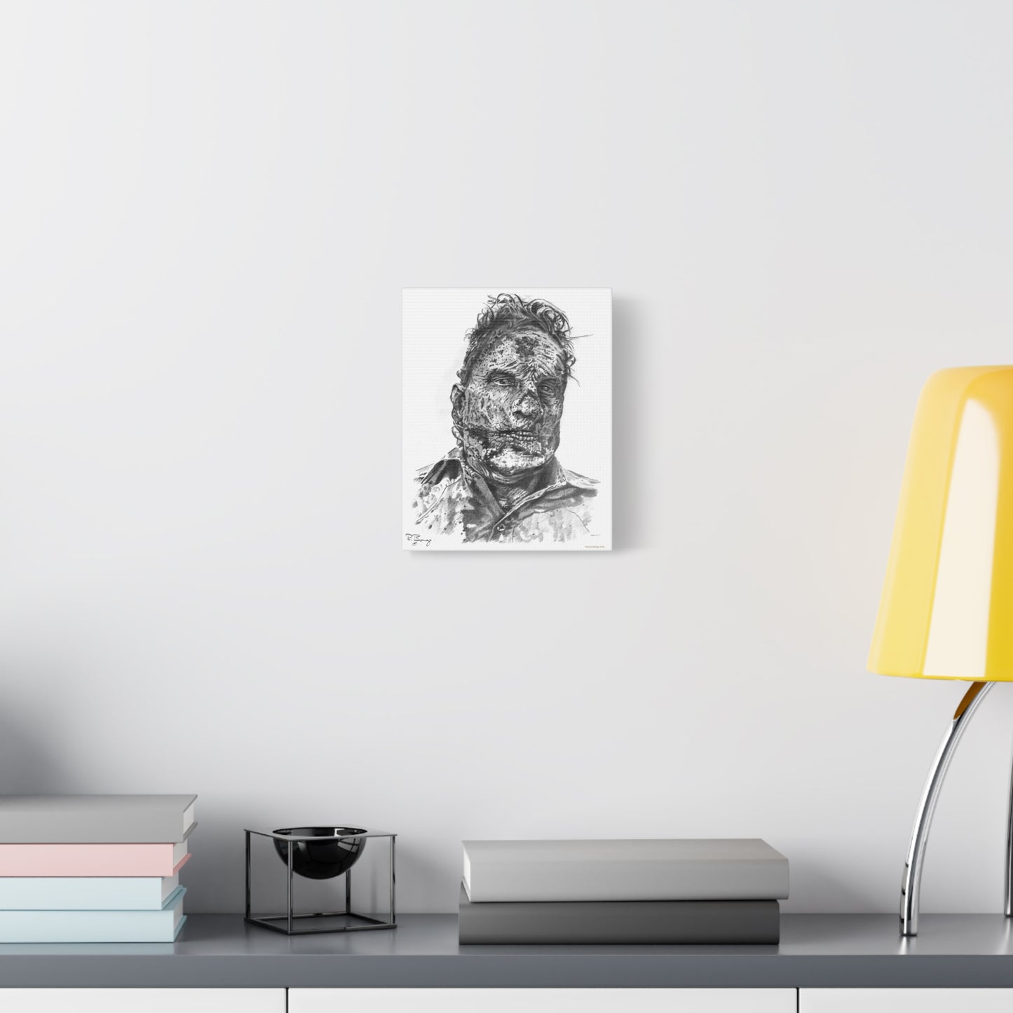 Stretched Canvas - Ron Zombie Drawing
