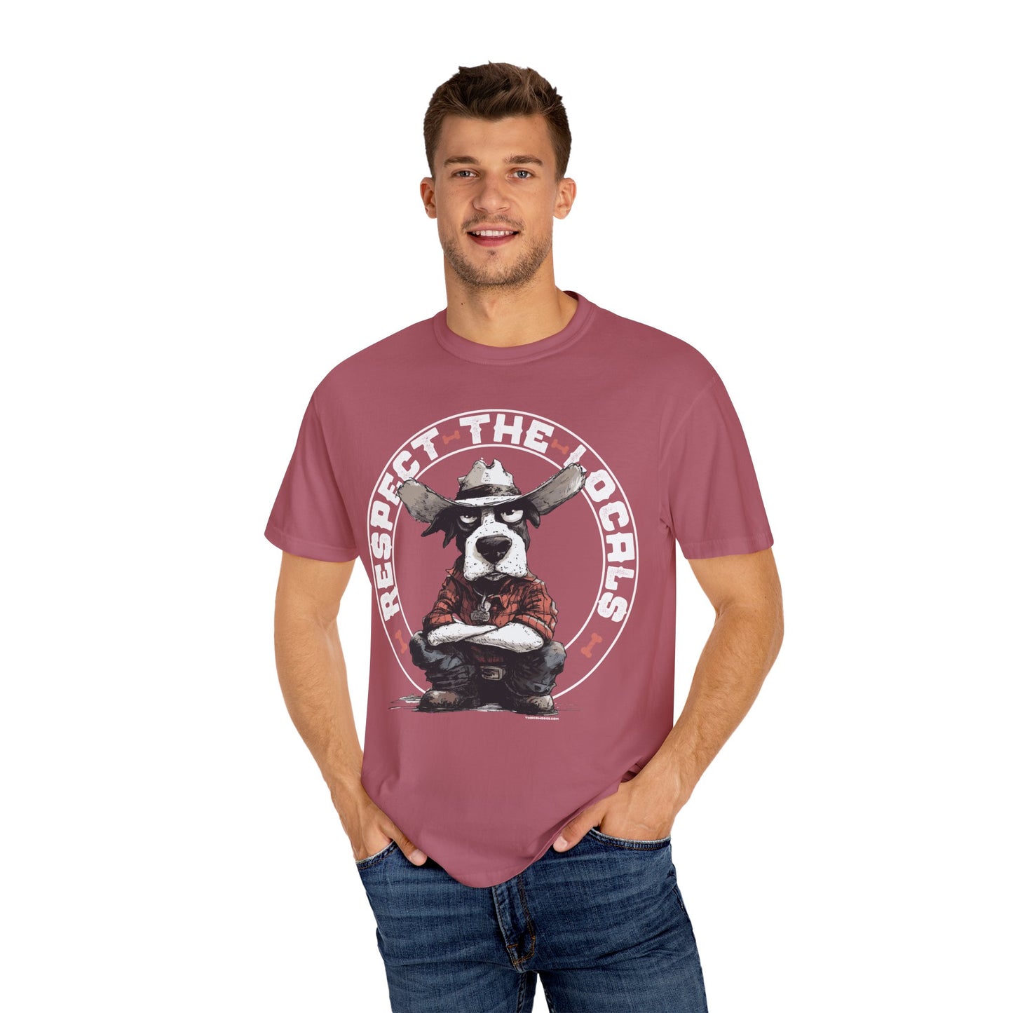 Respect the Locals T-shirt with Cowdog Design