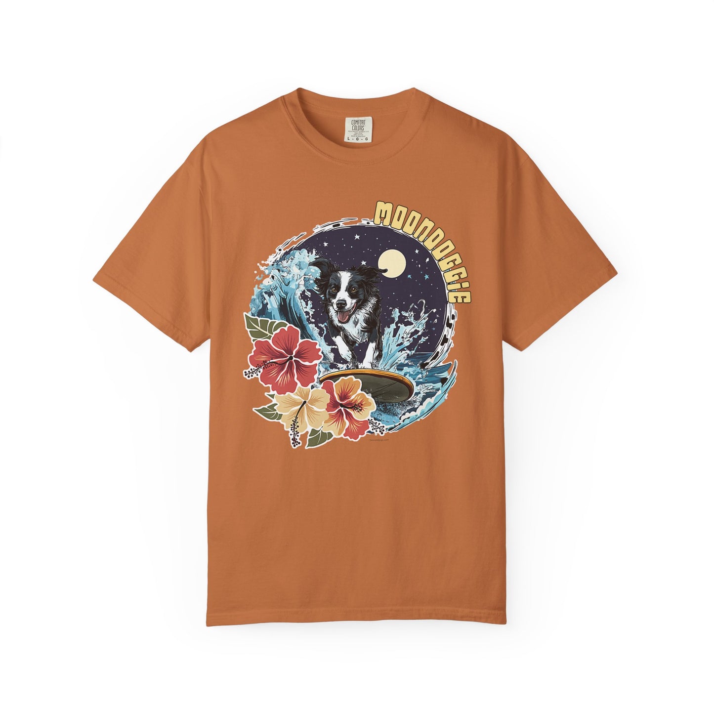 Summer Vibes Surfing Border Collie T-shirt - Unisex