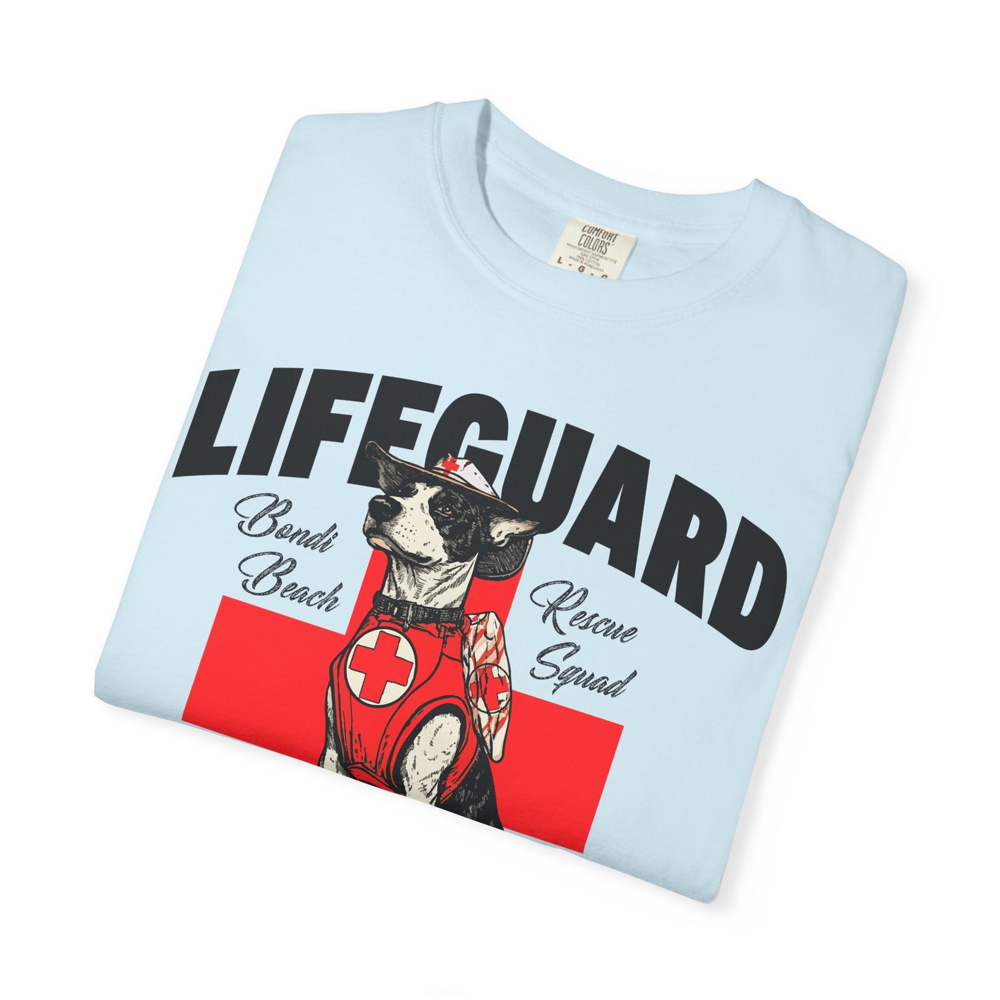 Lifeguard Dog Bondi Beach Garment-Dyed T-Shirt