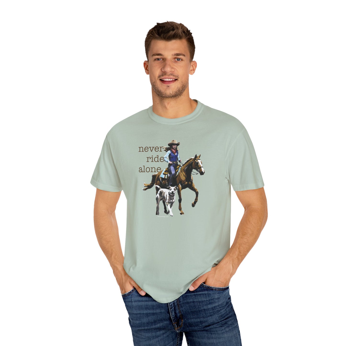 Never Ride Alone Cowgirl Tee Shirt