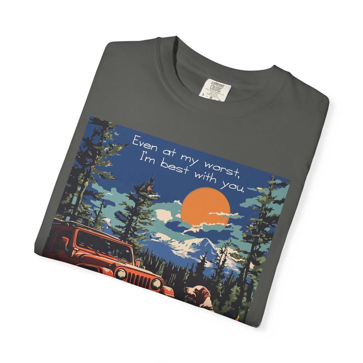 Best with You T-Shirt Dogs and Jeep