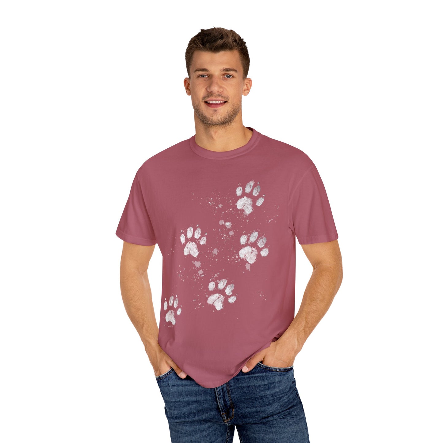 Dog Tracks T-Shirt - Unisex Garment-Dyed