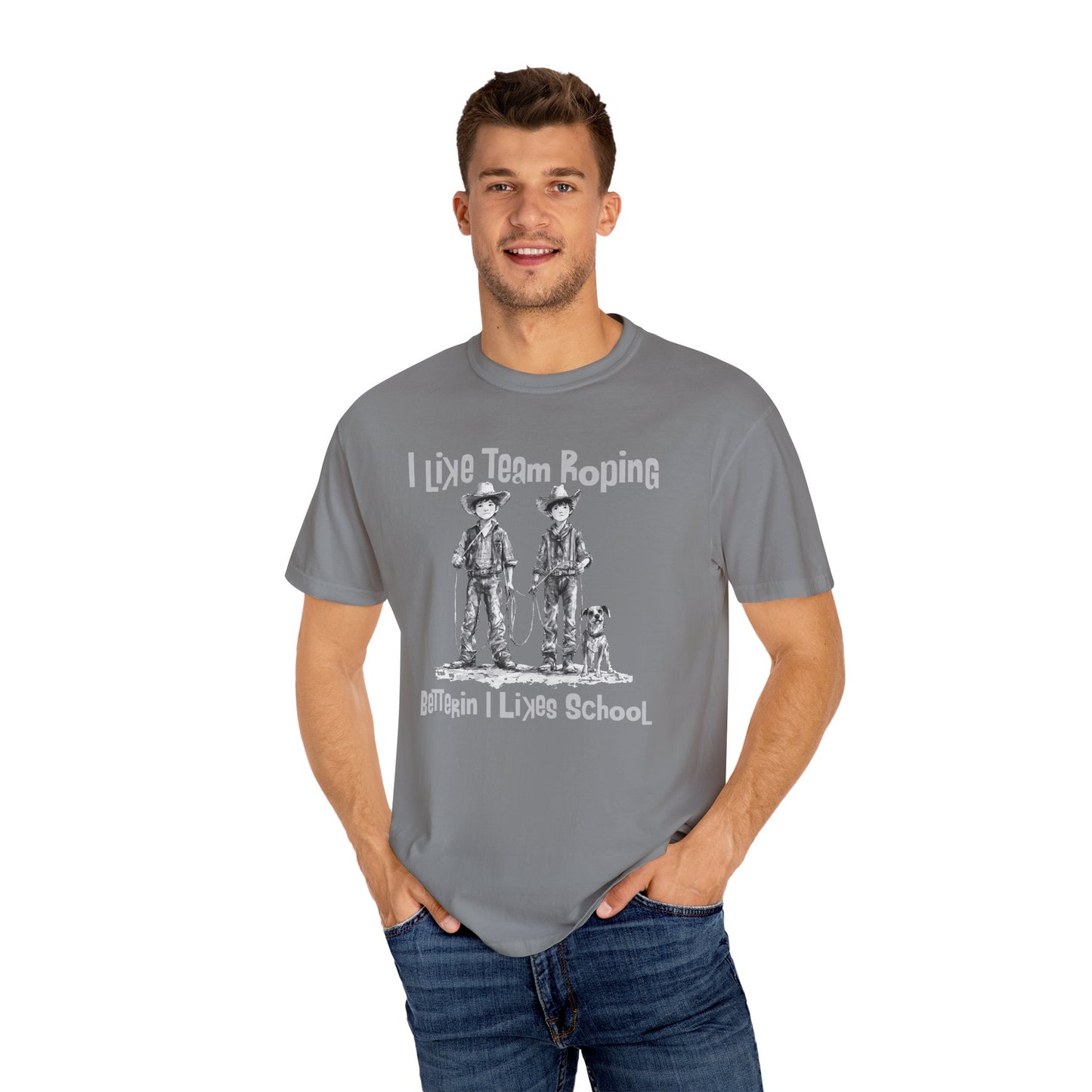 Team Roping T-shirt - I Like (Betterin I Likes School)