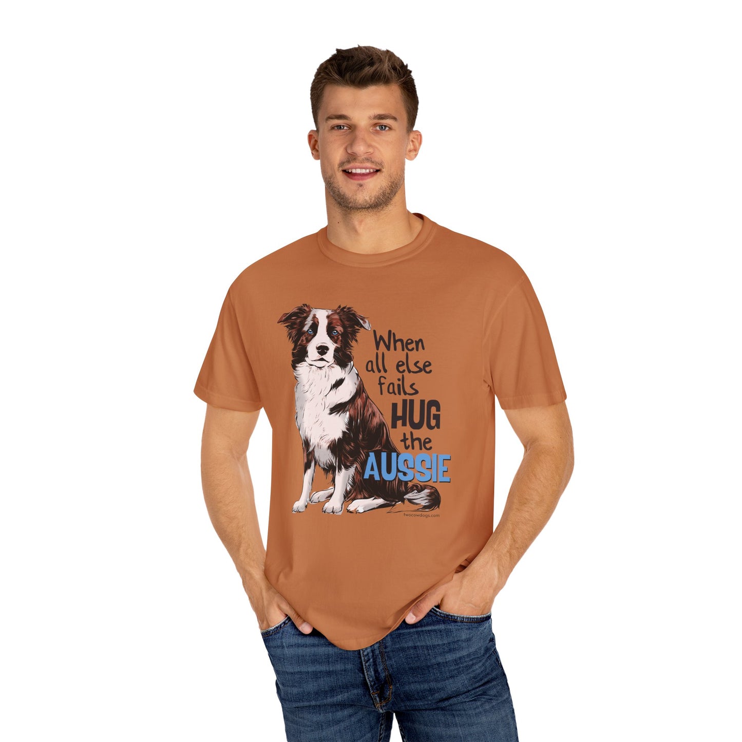 Australian Shepherd, Aussie Hug Unisex T-shirt
