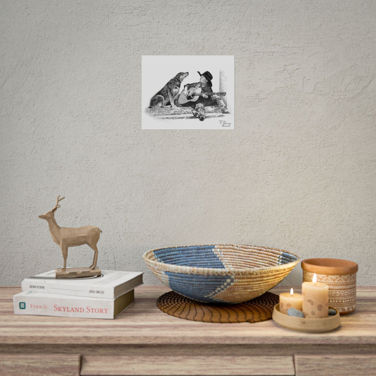 Cowboy Crooners Custom Print with Heeler