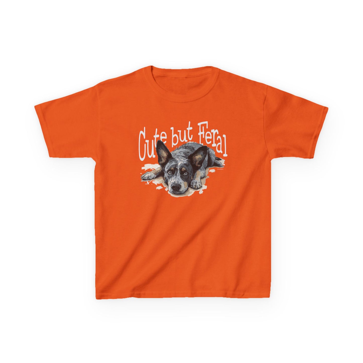 Kid's-Cute but Feral, Dog Heeler T-shirt