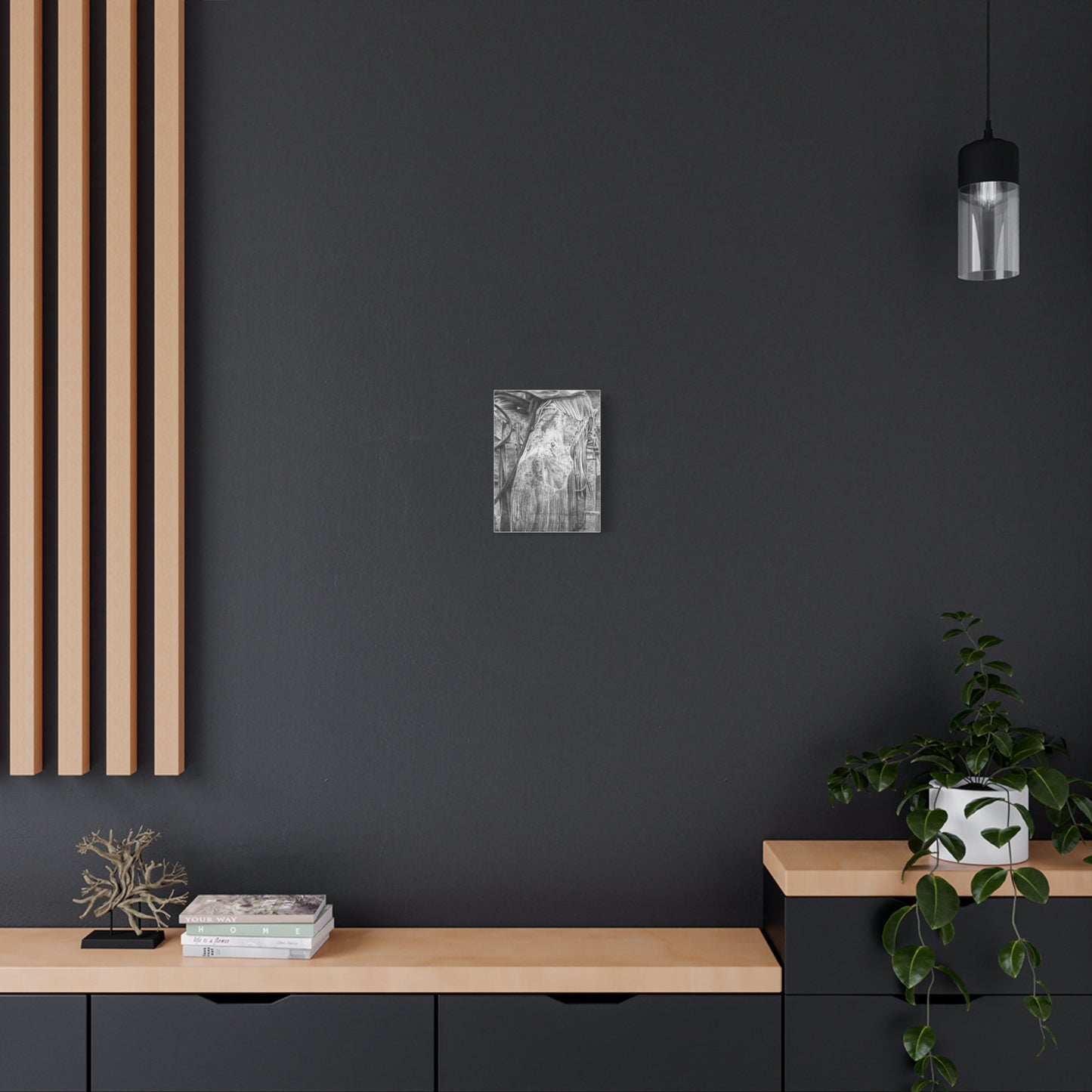 Worn Leather Chinks Stretched Canvas