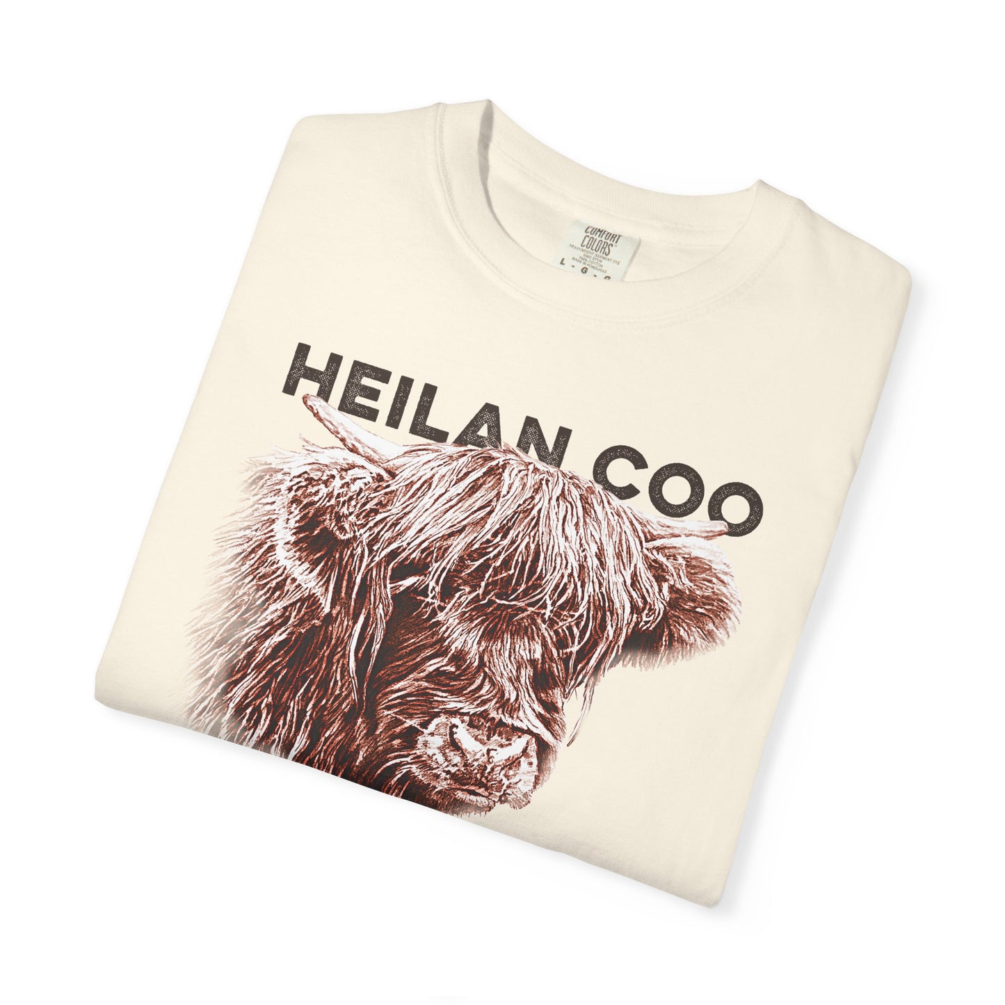 Scottish Highland Cow, Heilan Coo, Garment-Dyed T-shirt