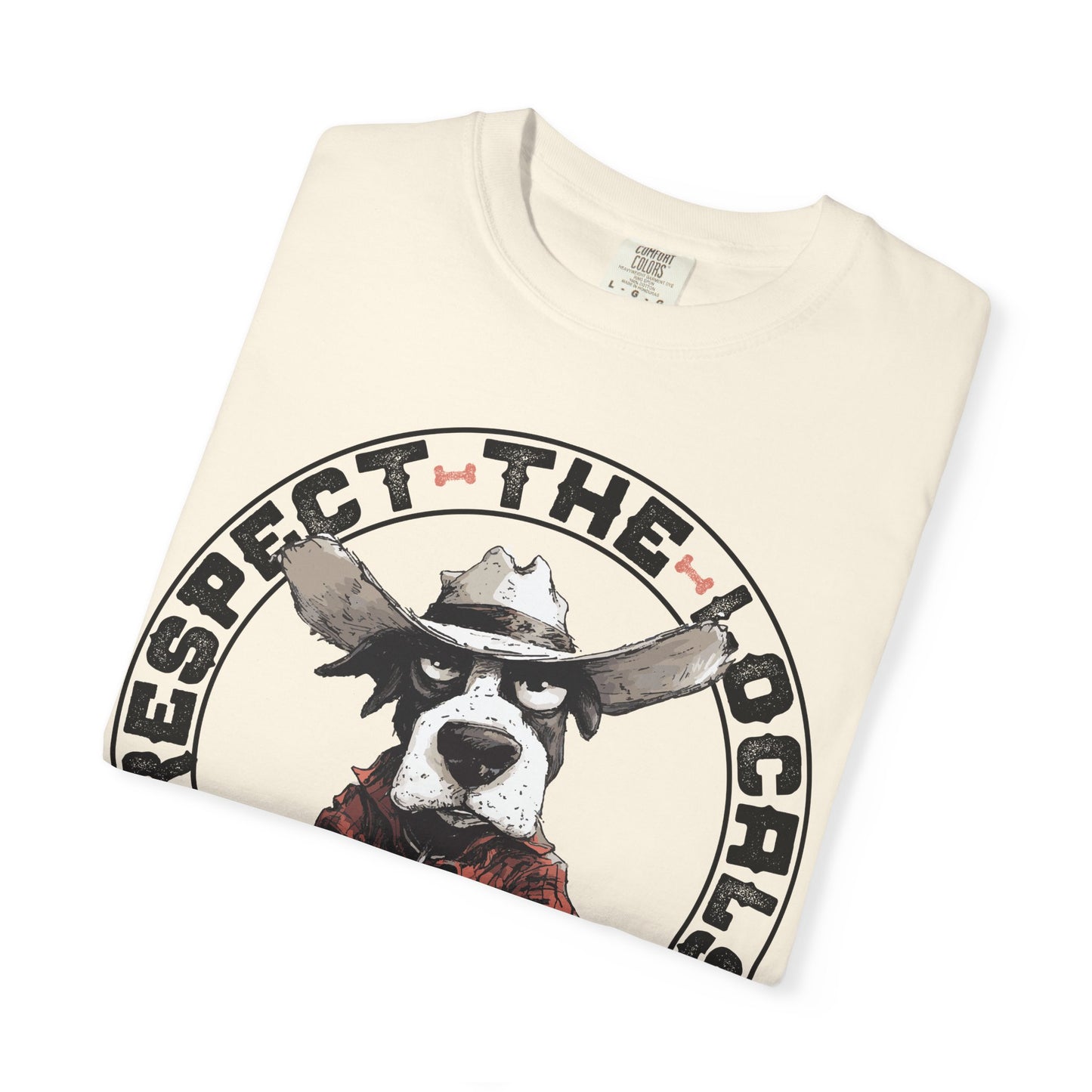Respect the Locals T-shirt with Cowdog Design