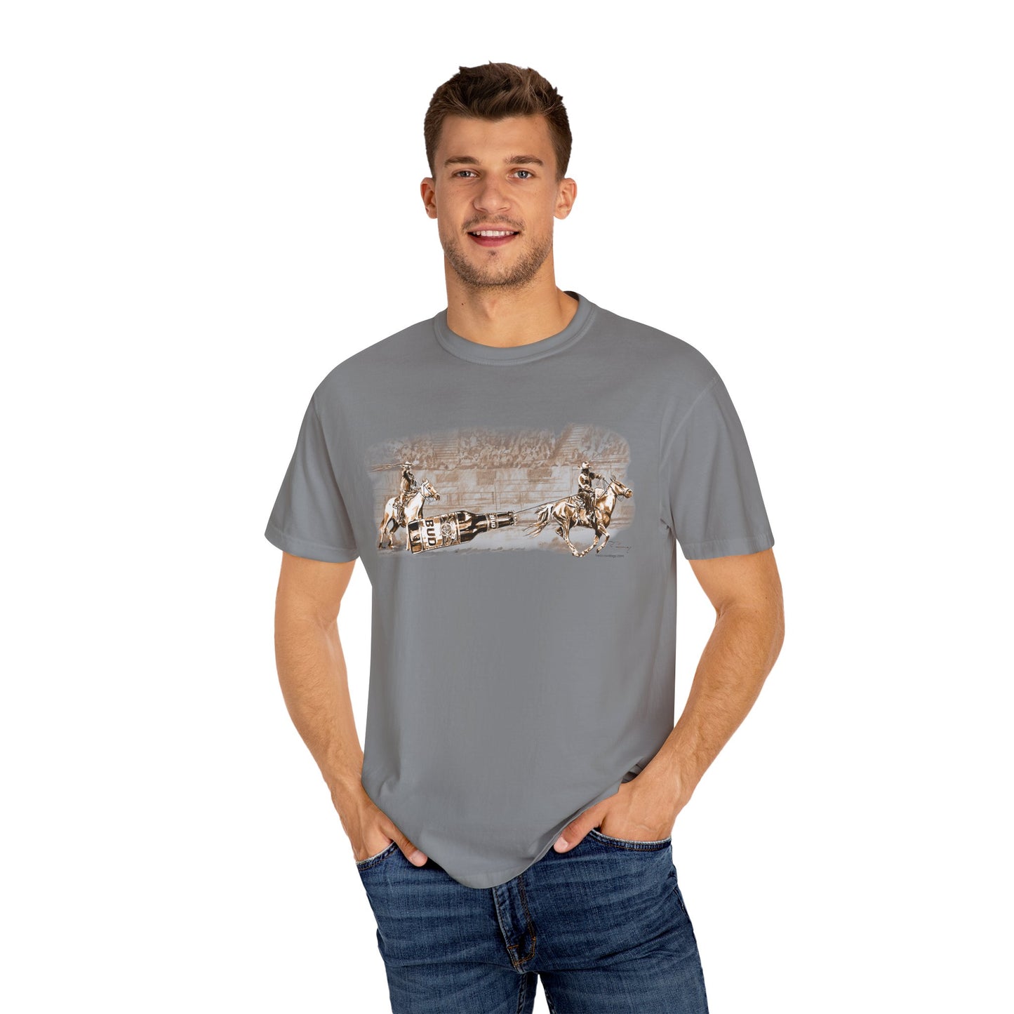 Team Ropers Roping Bottle Unisex T-shirt - Original Art Design