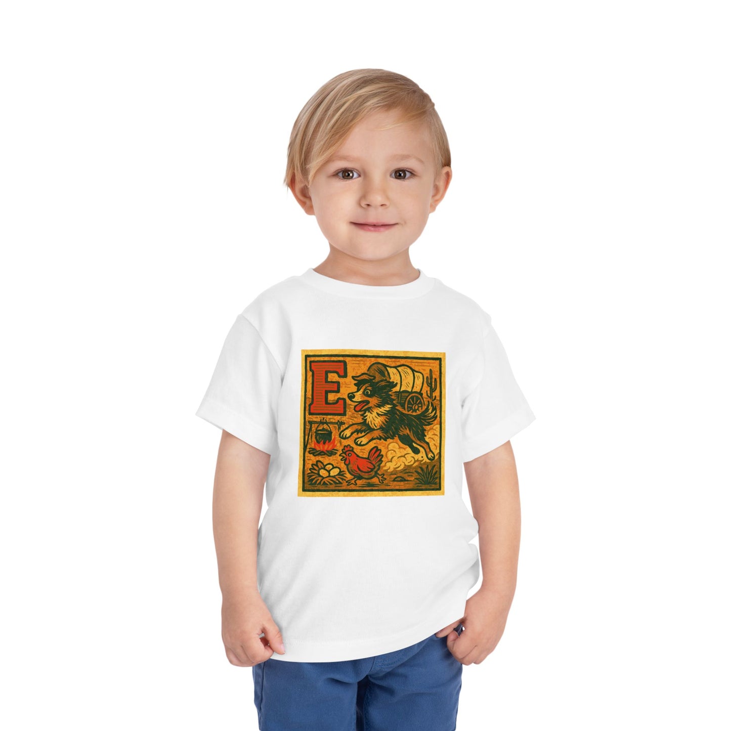 Western Block "E" Toddler Heavy Cotton™ Tee