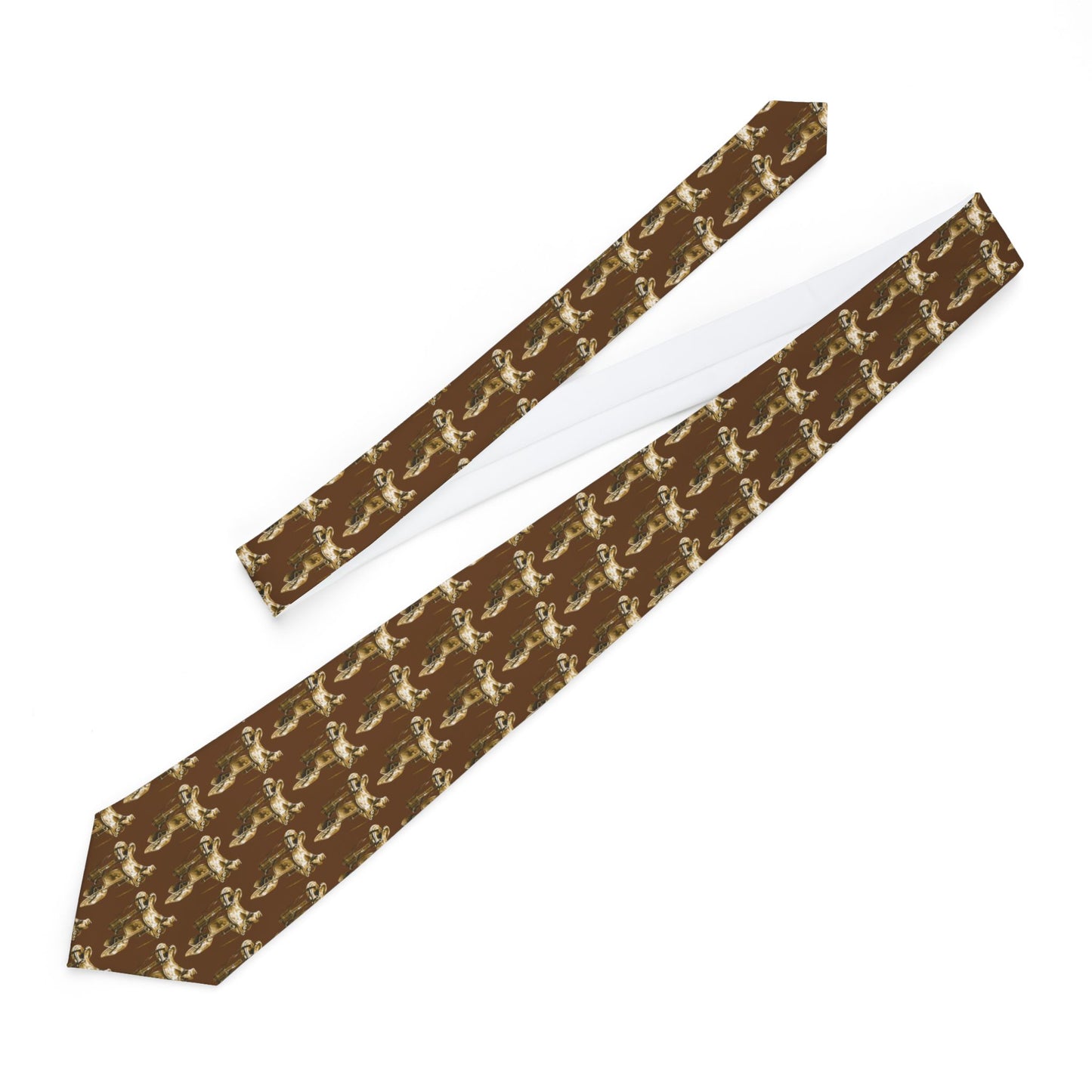 Western Saddle Necktie Brown