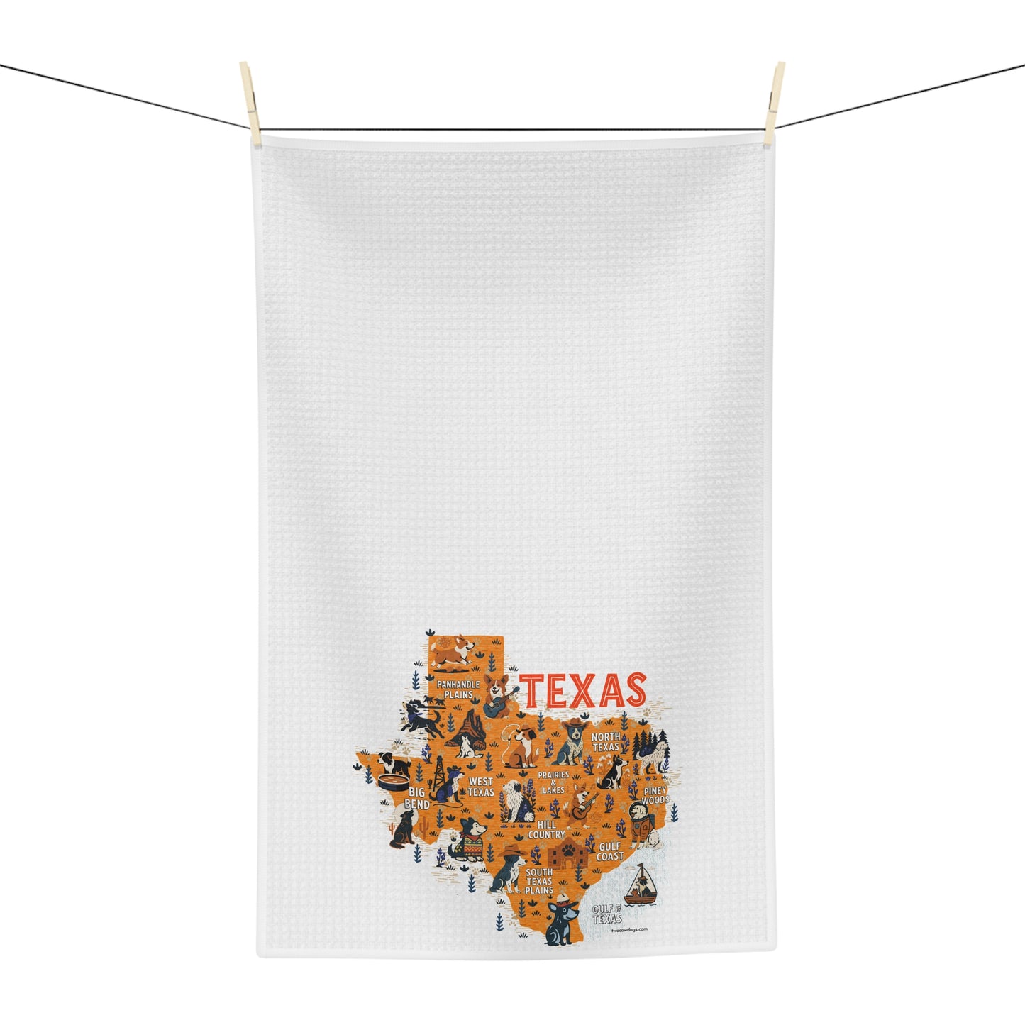 Texas Dogs Hand Towel