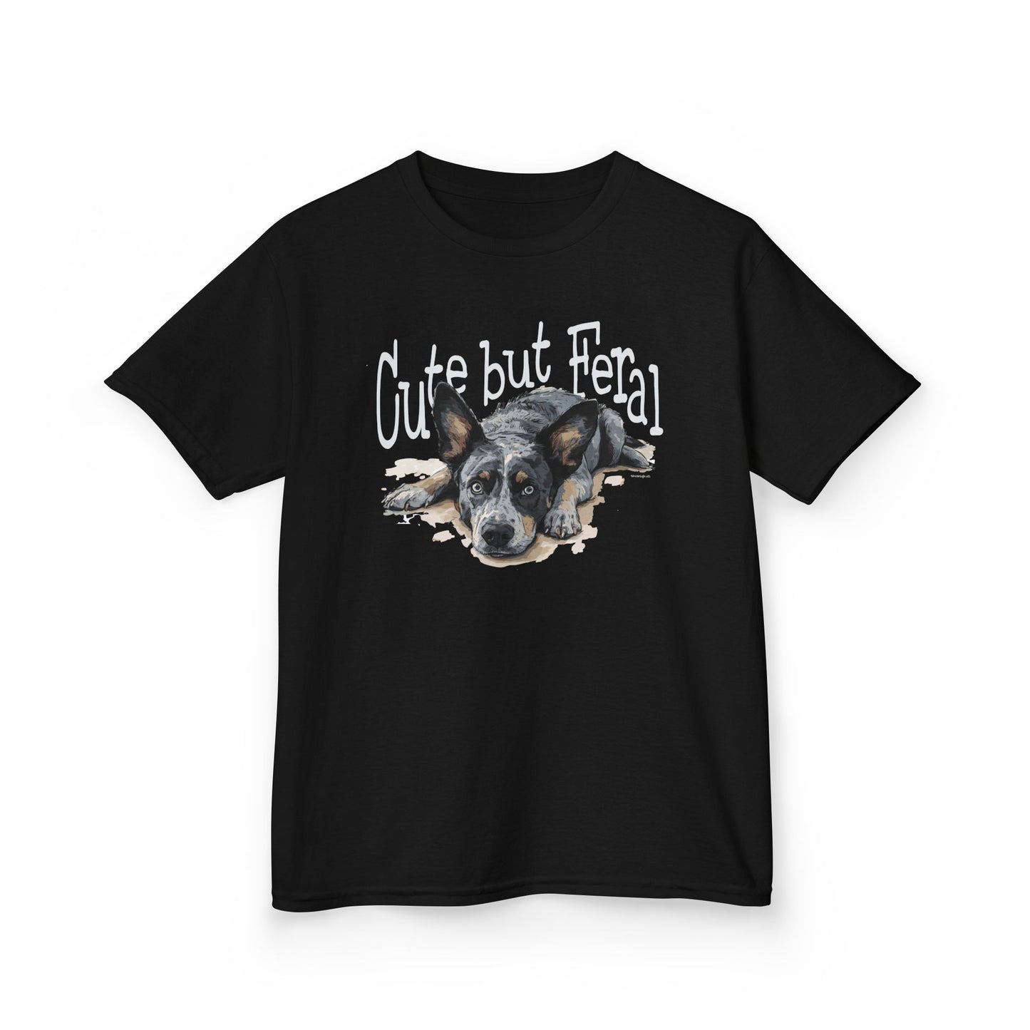 Kid's-Cute but Feral, Dog Heeler T-shirt