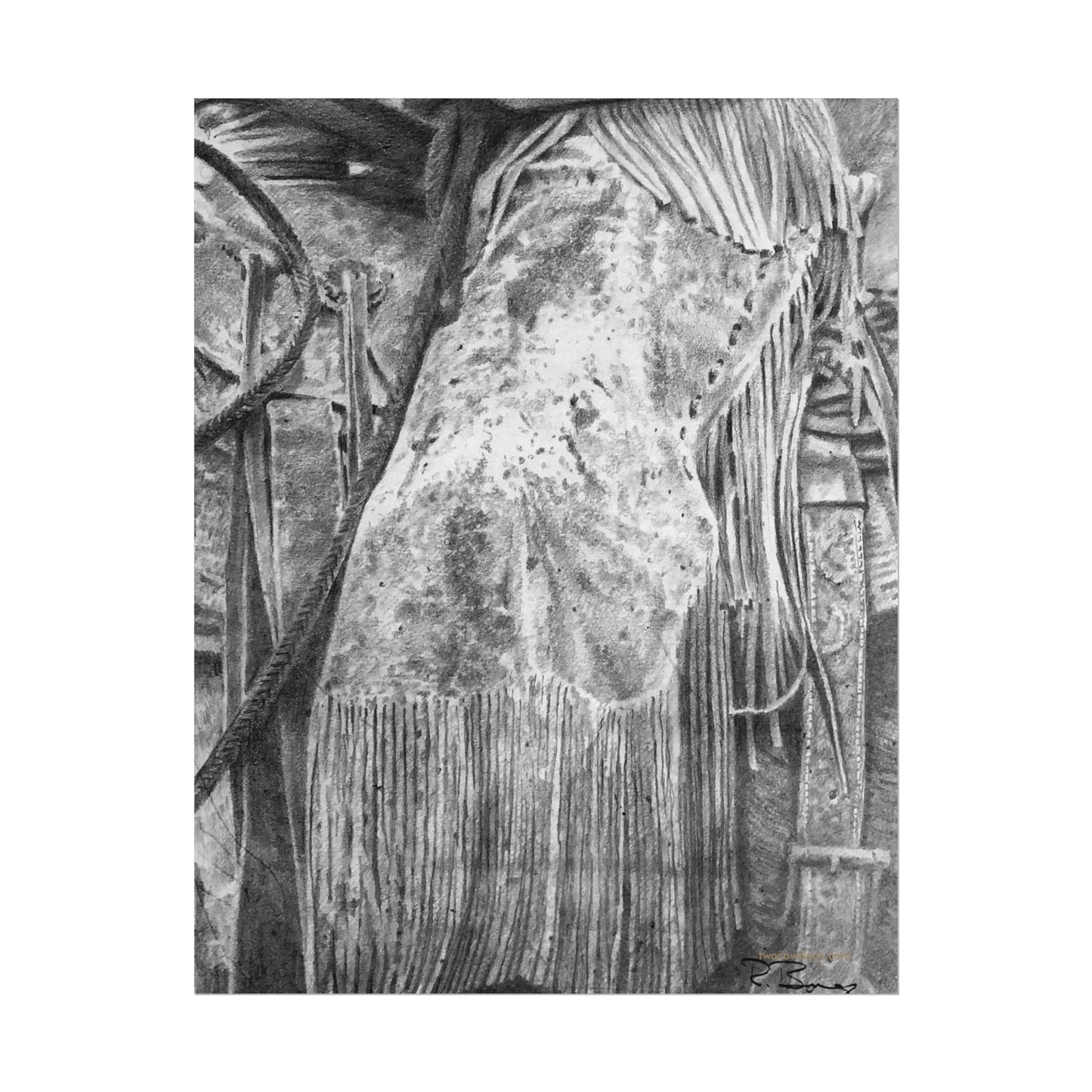 Worn Leather Chinks Print