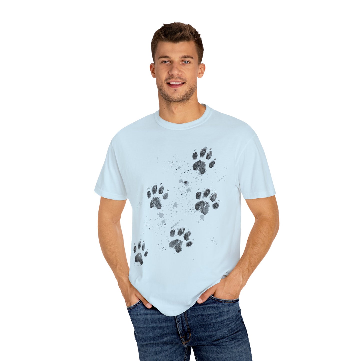 Dog Tracks T-Shirt - Unisex Garment-Dyed