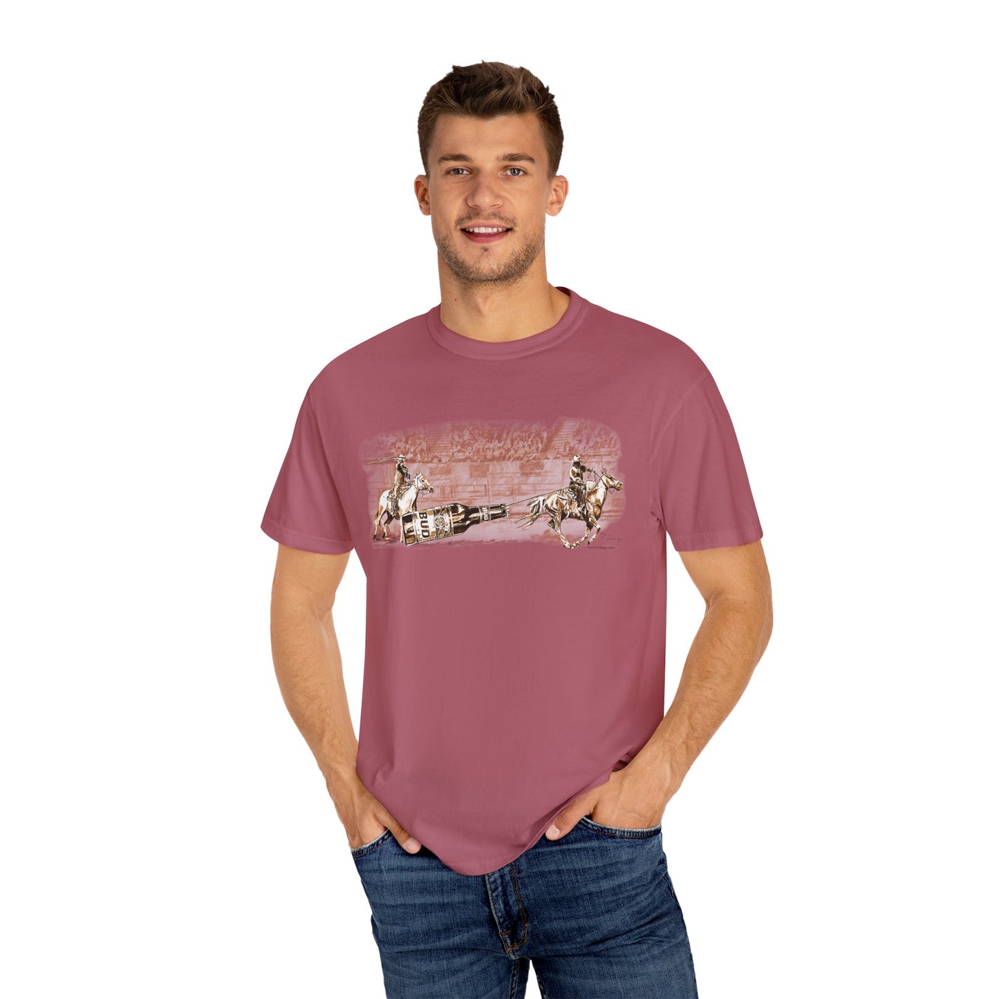 Team Ropers Roping Bottle Unisex T-shirt - Original Art Design
