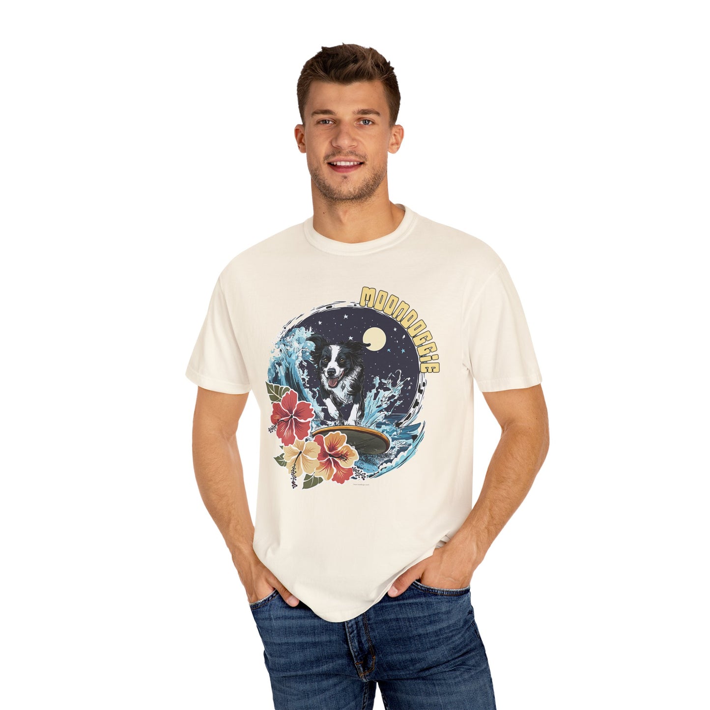 Summer Vibes Surfing Border Collie T-shirt - Unisex