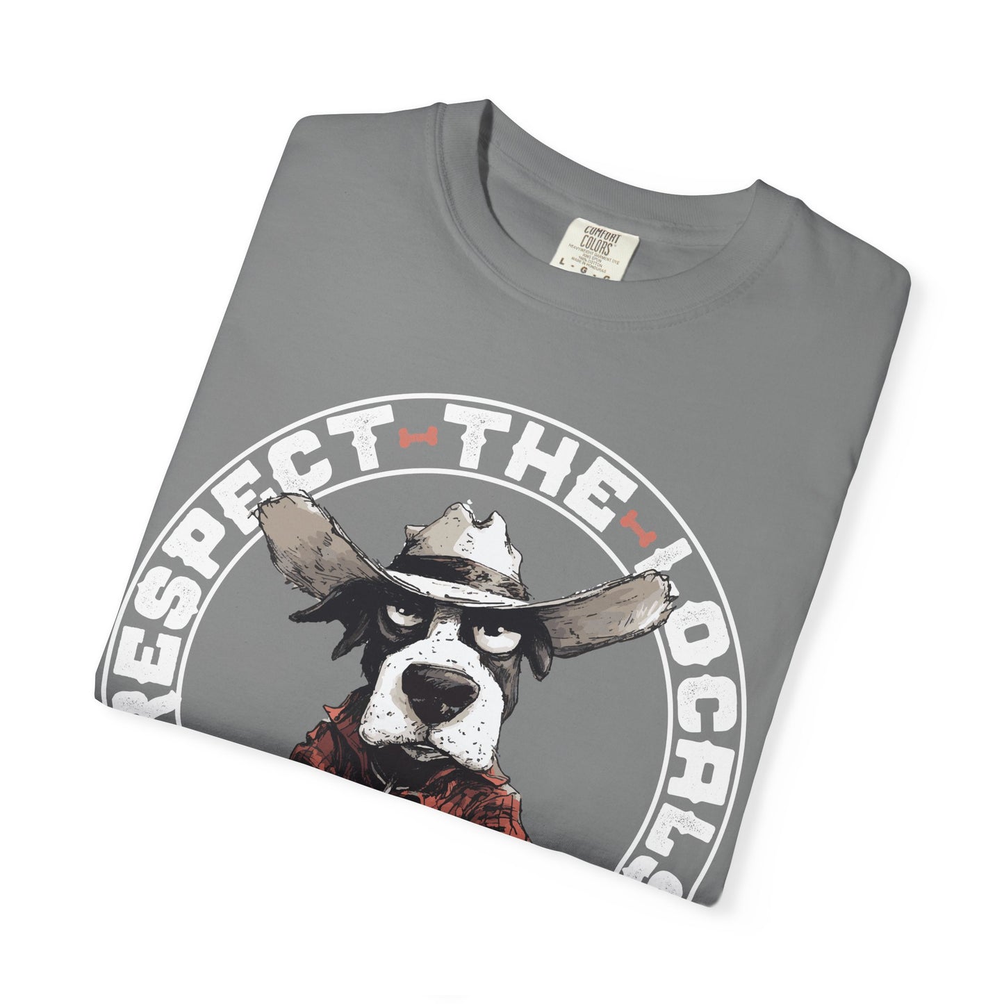 Respect the Locals T-shirt with Cowdog Design