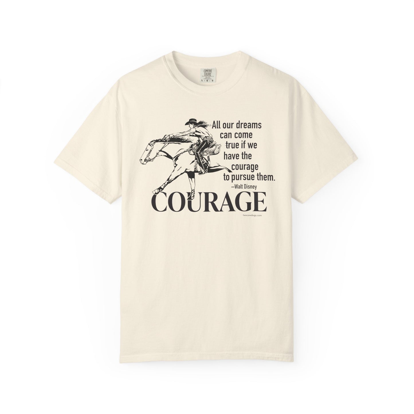 Courage Barrel Racing Garment-Dyed T-shirt