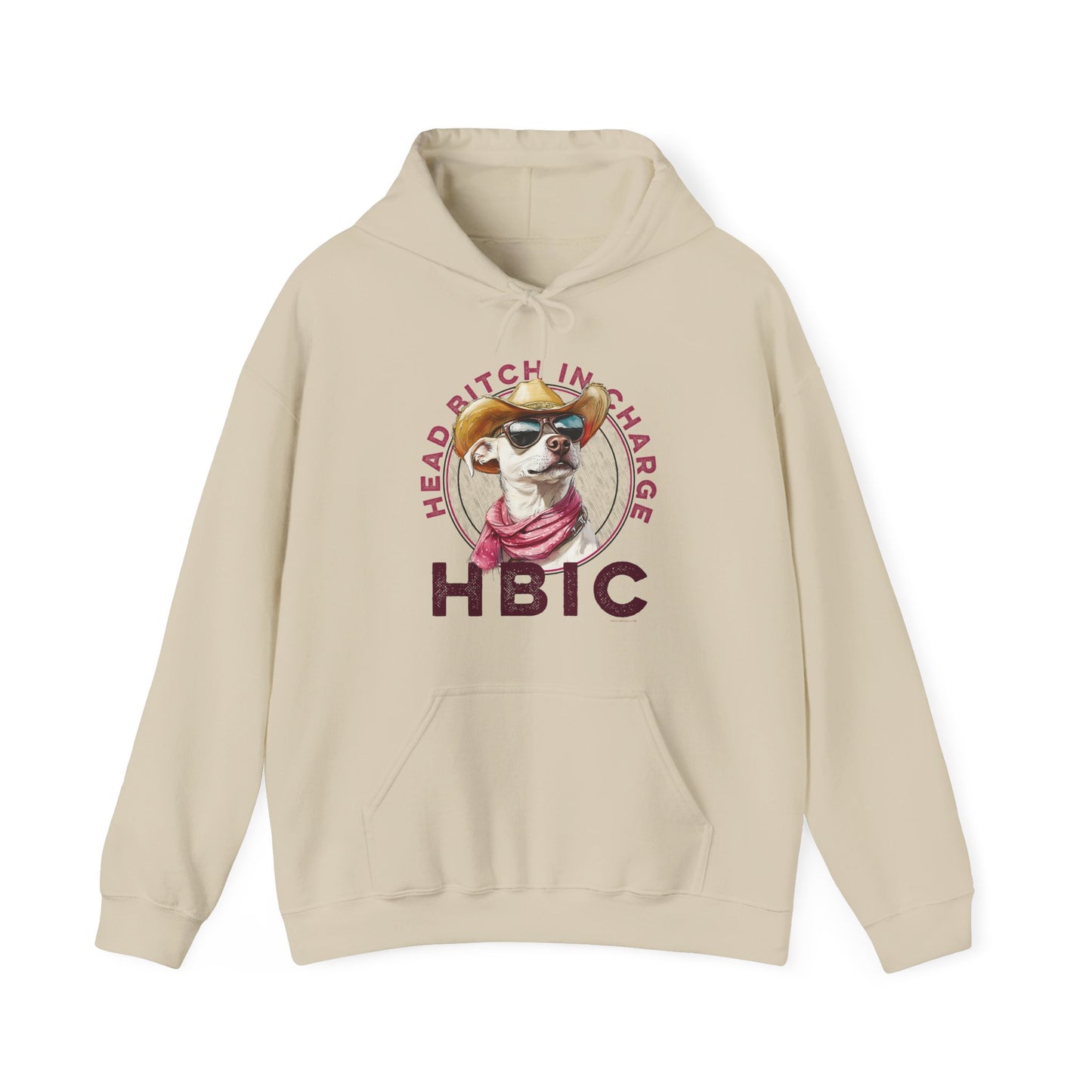 Hooded Sweatshirt HBIC Head Bitch in Charge Design