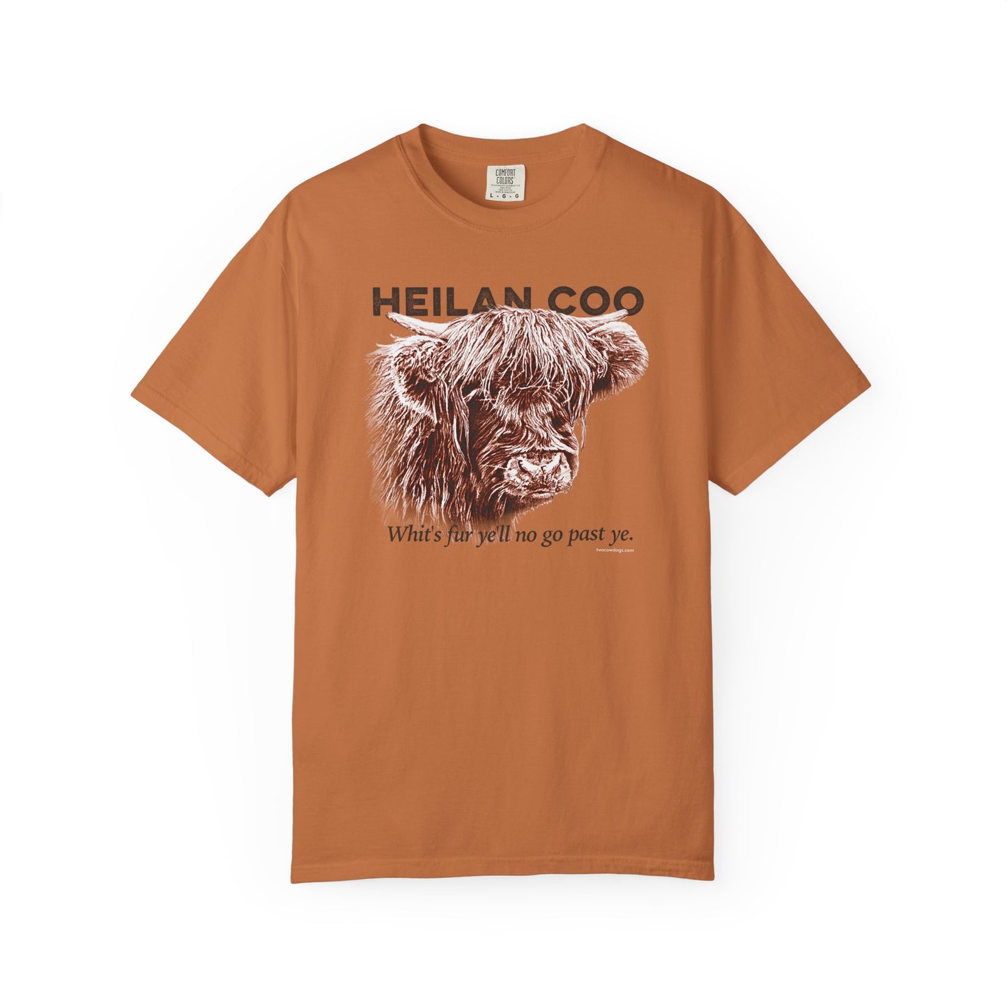Scottish Highland Cow, Heilan Coo, Garment-Dyed T-shirt
