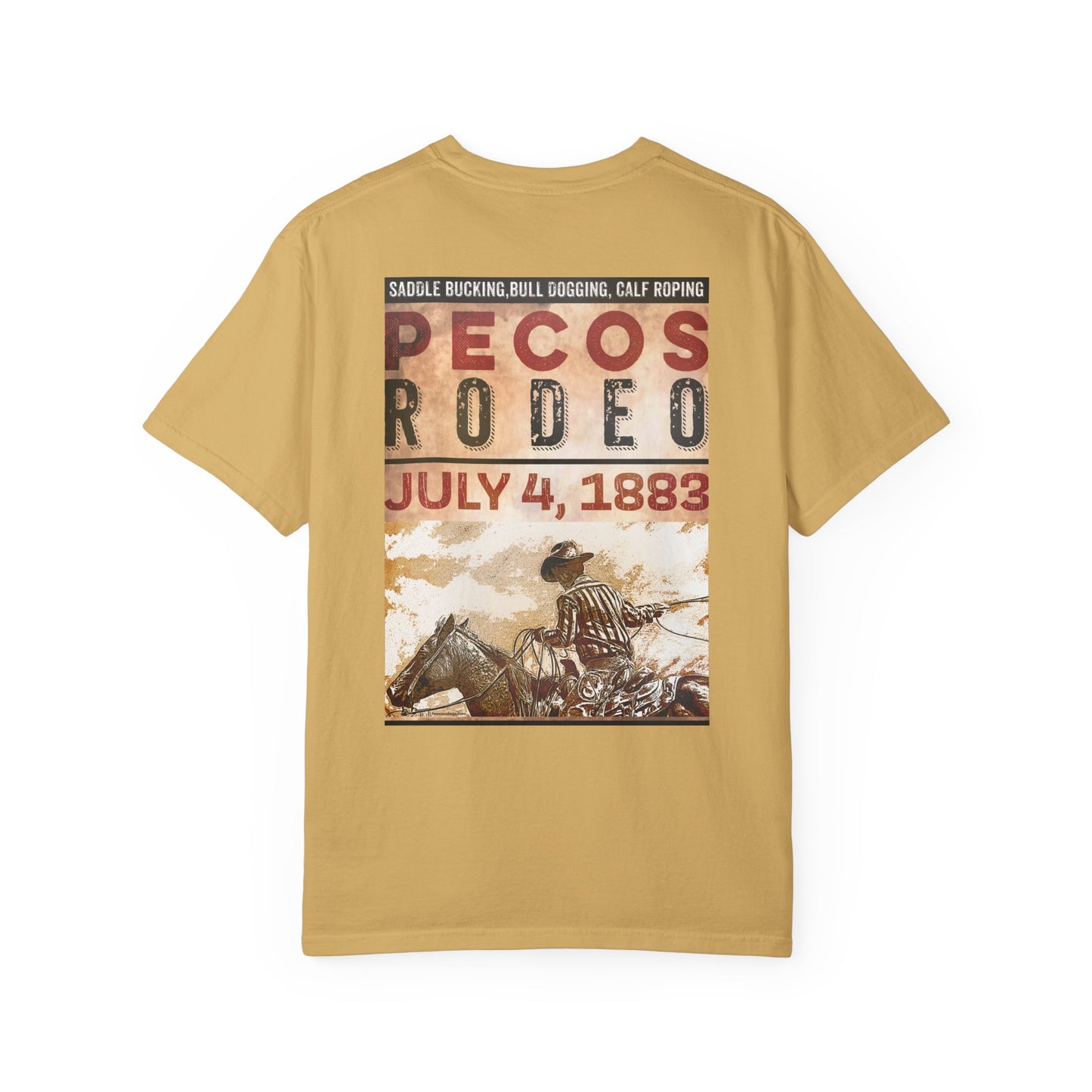 Vintage Pecos Rodeo 1883, front and back design