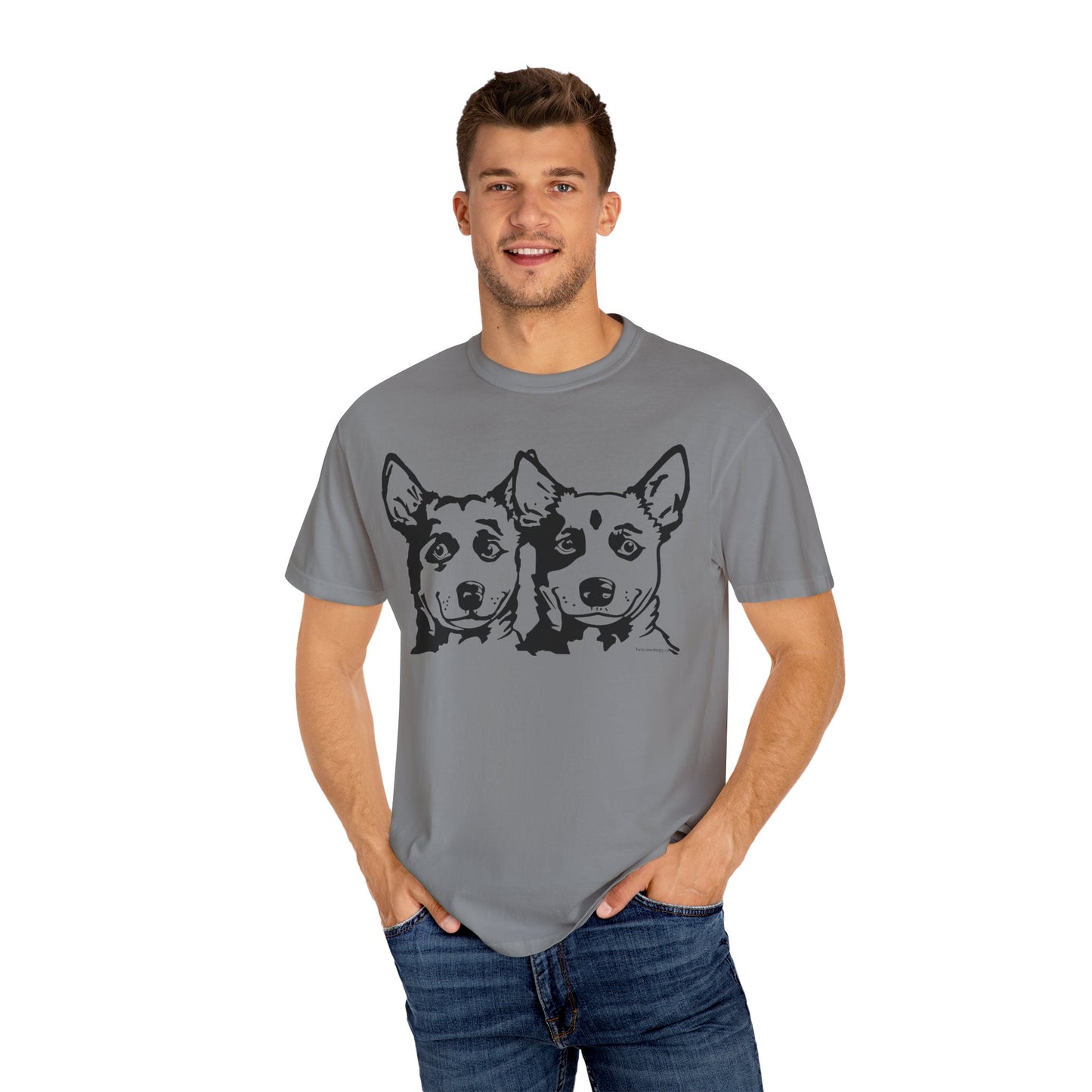 Cartoon Cowdogs Tshirt - Unisex Garment-Dyed