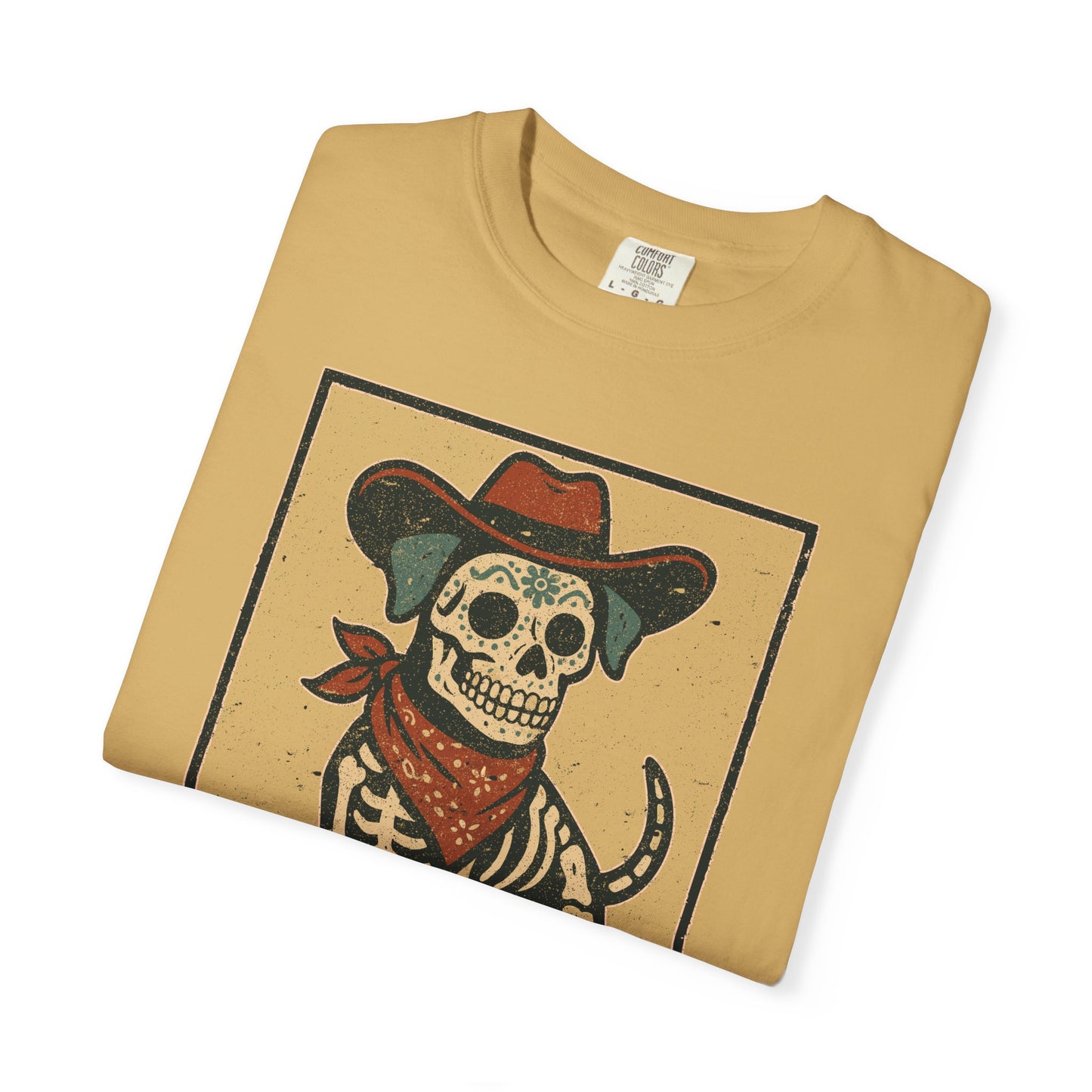 Copy of Bad to the Bone – Cowboy Skeleton Dog Tee