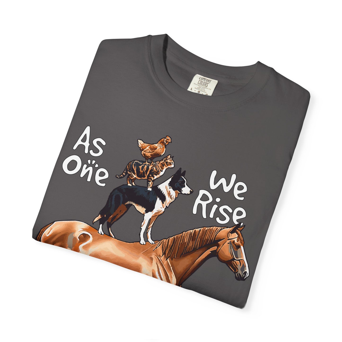 As One, We Rise, Stacked Animal Tee Shirt
