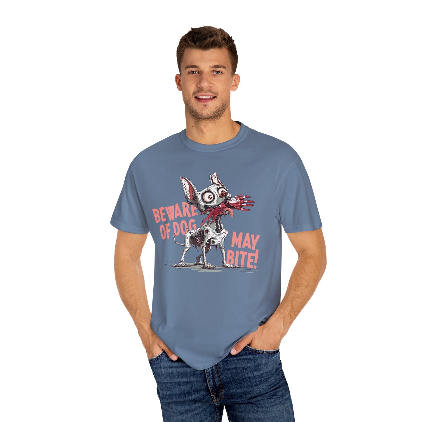 Beware of Dog Unisex T-Shirt, Super-Soft Garment-Dyed Tee