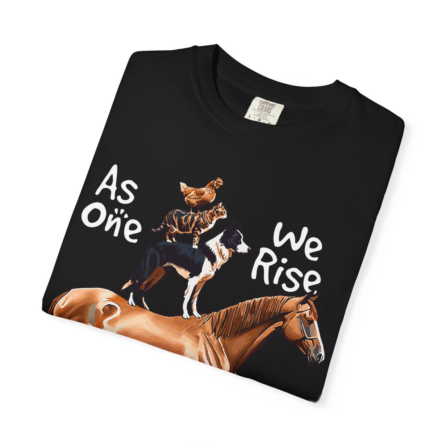 As One, We Rise, Stacked Animal Tee Shirt