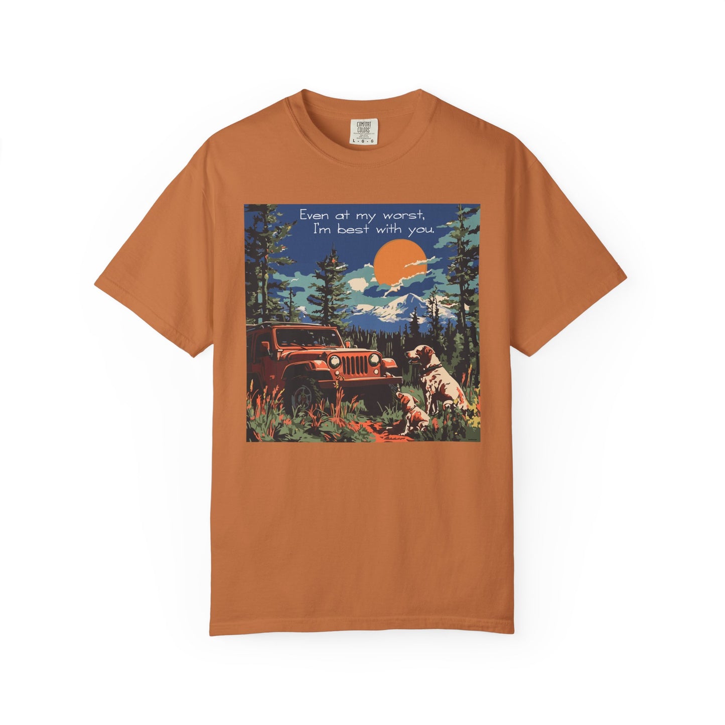 Best with You T-Shirt Dogs and Jeep