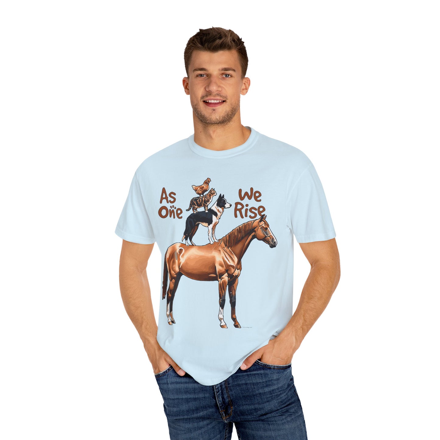 As One, We Rise, Stacked Animal Tee Shirt