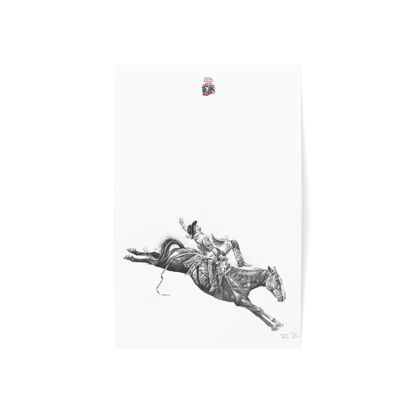 Bareback Riding Blank Notecards