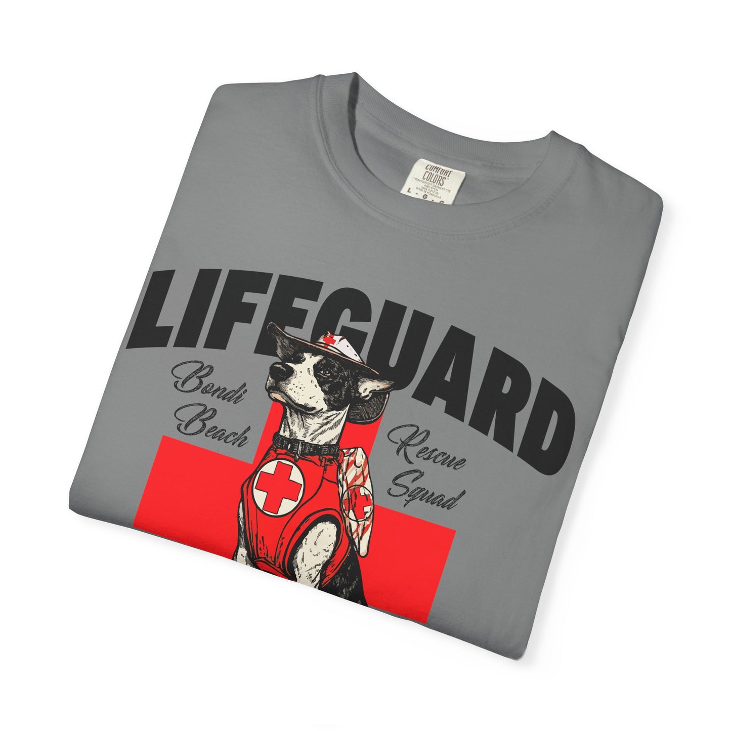 Lifeguard Dog Bondi Beach Garment-Dyed T-Shirt