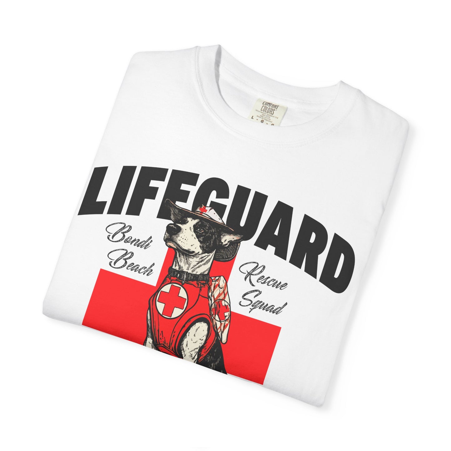 Lifeguard Dog Bondi Beach Garment-Dyed T-Shirt