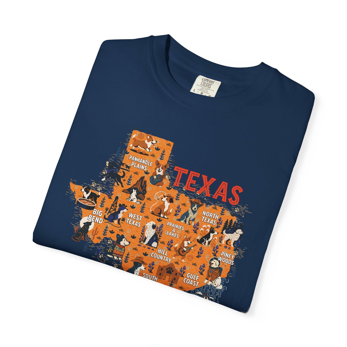 Texas Cowdog Country Map Tee