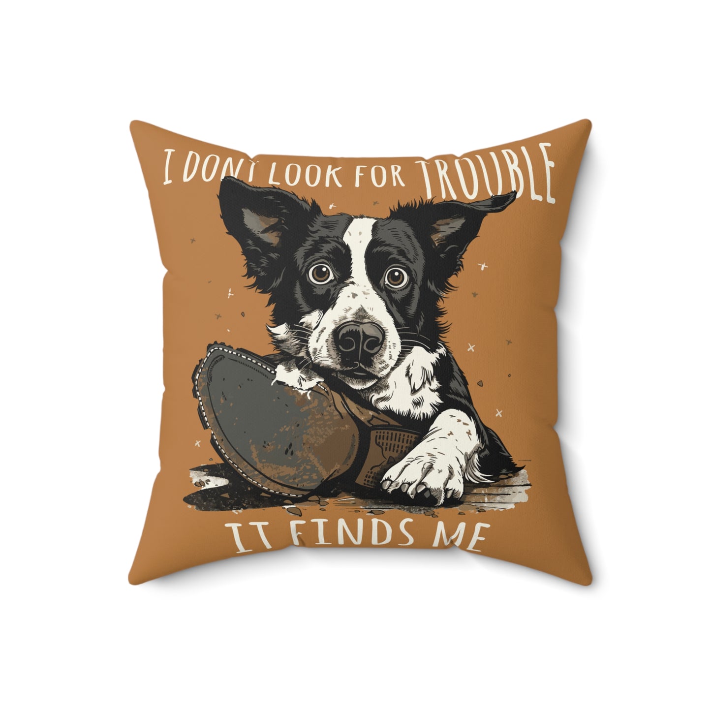 Square Pillow - Trouble Cowdog Pillow